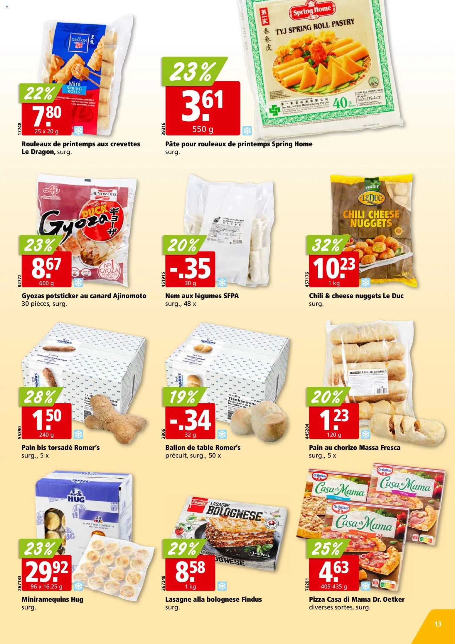 Aligro aktionen Chavannes, Matran, Genève, Sion – gültig ab 13.04.2026 | Seite: 13 | Produkte: Pizza, Chili, Tee