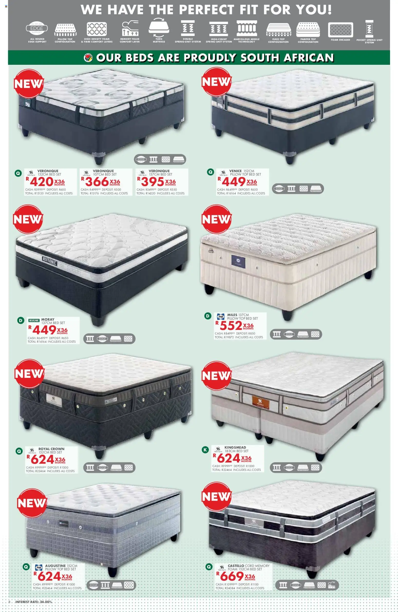 New Beares catalogue – valid from 10/08/2026 | Page: 8 | Products: Bed, Mattress, Pillow, Foam