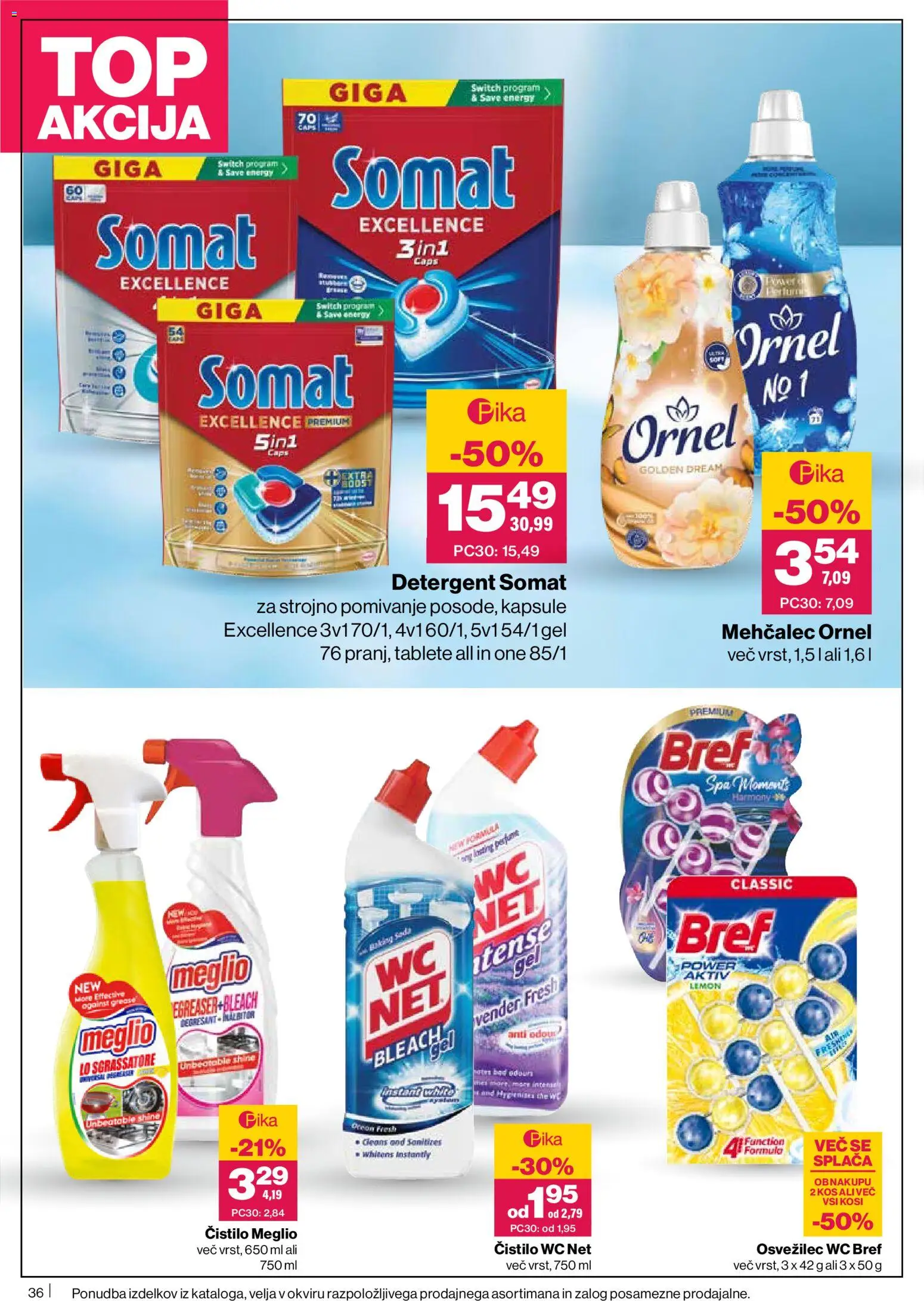 Novi Mercator katalog ponudbe – veljaven od 11.06.2026 | Stran: 36 | Izdelki: Mehčalec, Kos, Detergent