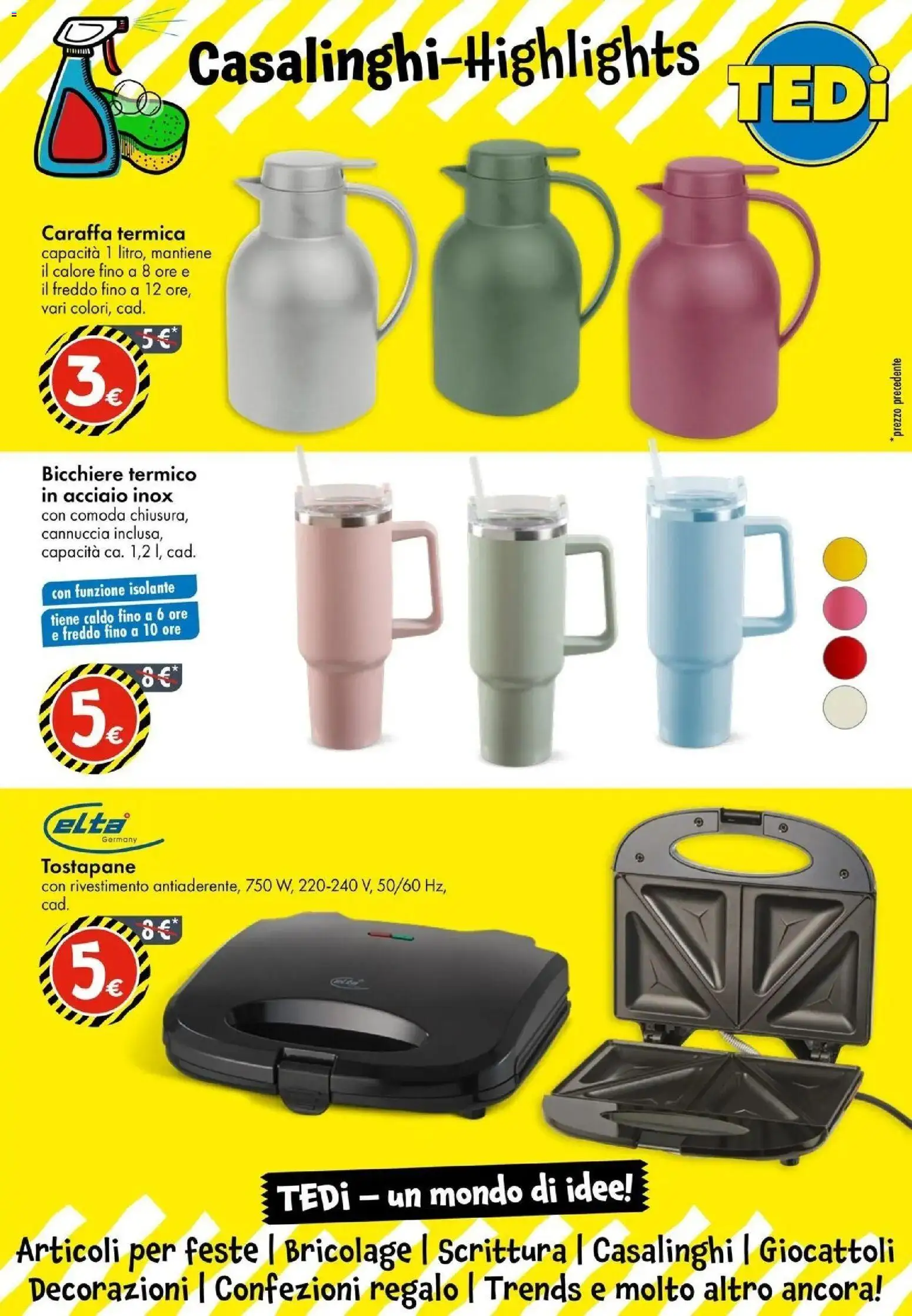 Volantino TEDi del 23/08/2026 | Pagina: 9 | Prodotti: Caraffa, Giocattoli, Tostapane, Decorazioni