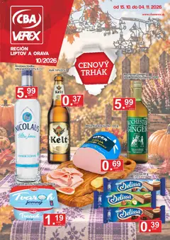 CBA Verex leták platný od 15.10.2026