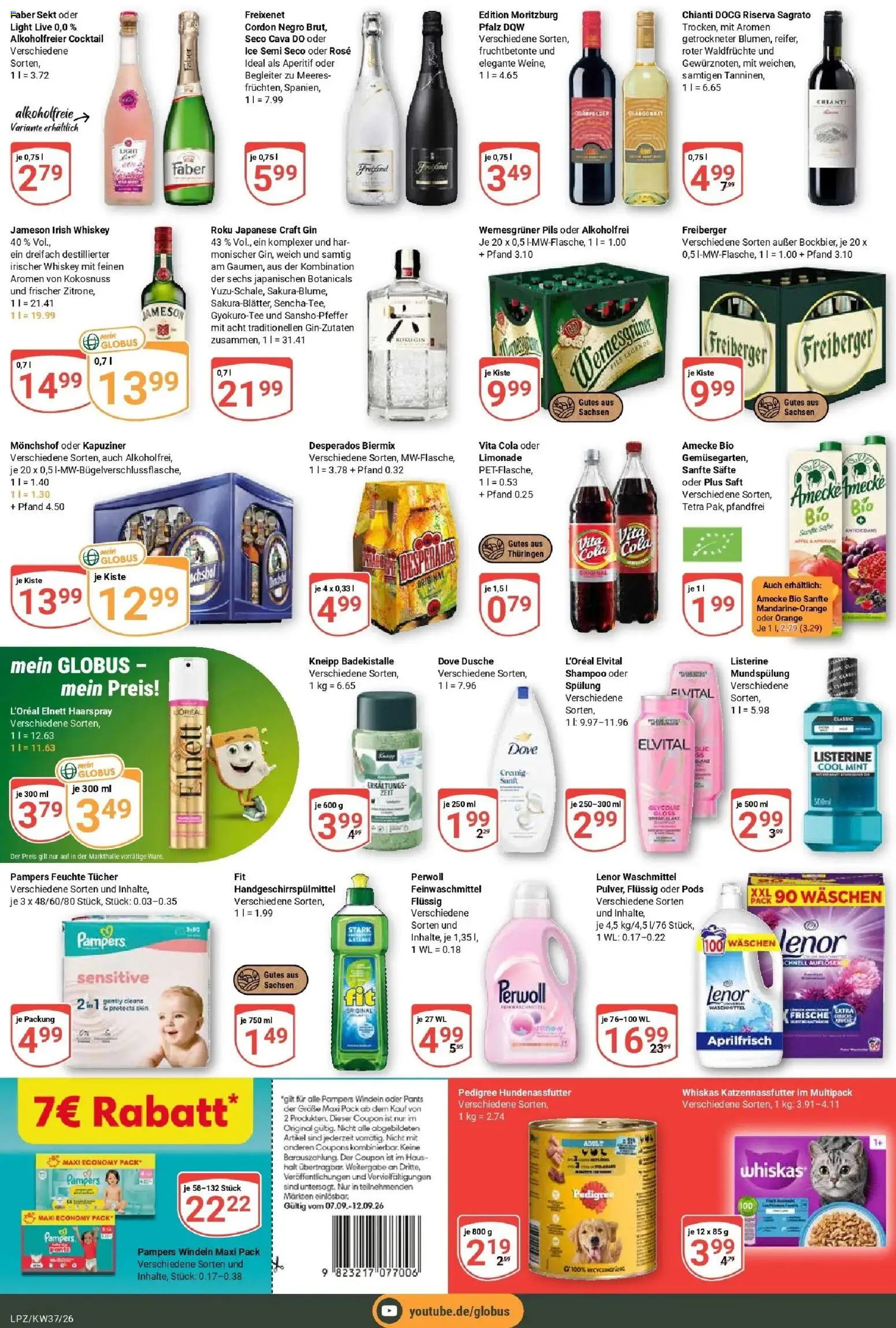 Globus Prospekt Leipzig – gültig ab 07.09.2026 | Seite: 8 | Produkte: Pils, Haarspray, Pedigree, Listerine