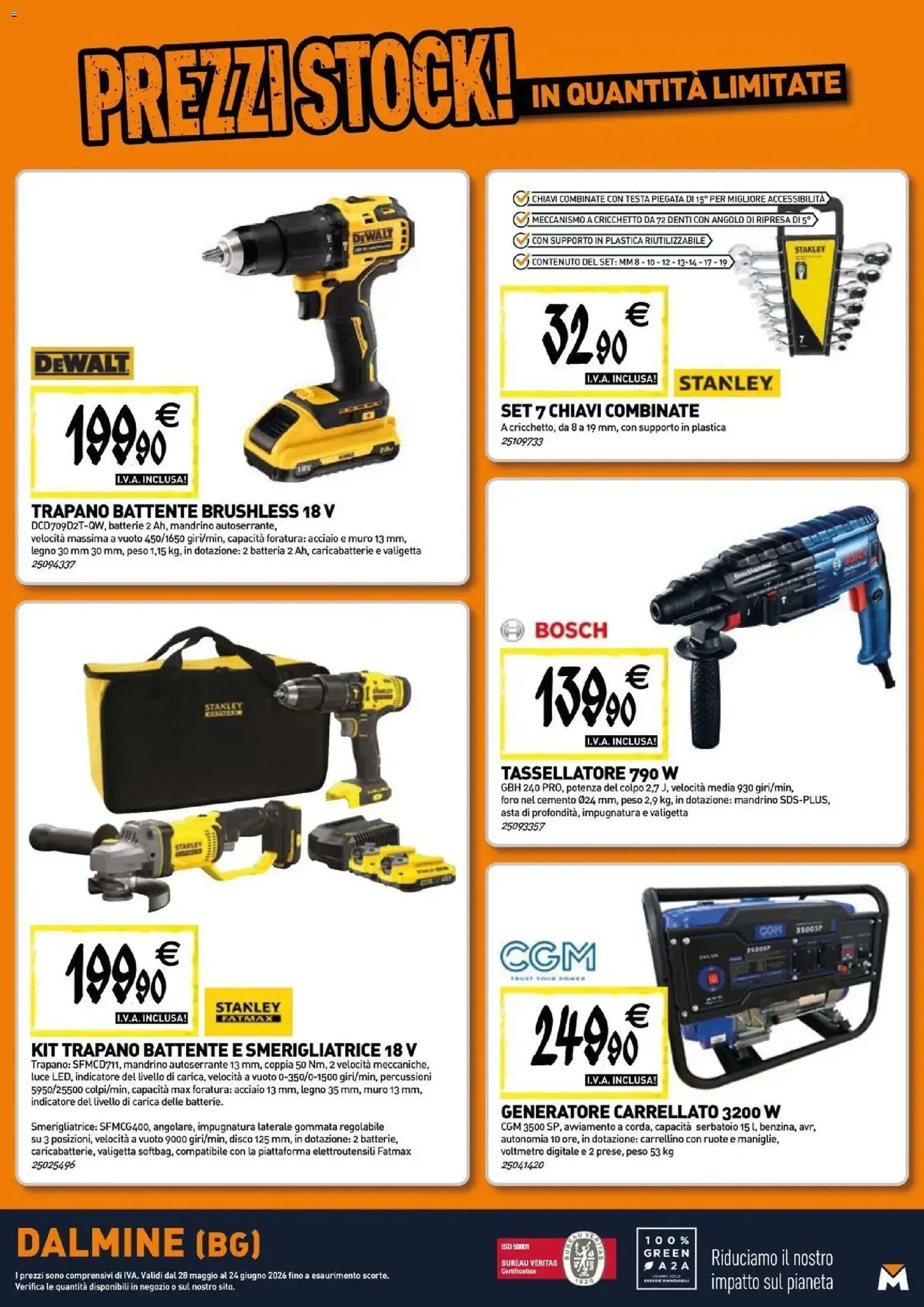Volantino TECNOMAT del 27.05.2026 | Pagina: 20 | Prodotti: Trapano, Generatore, Valigetta, Batteria