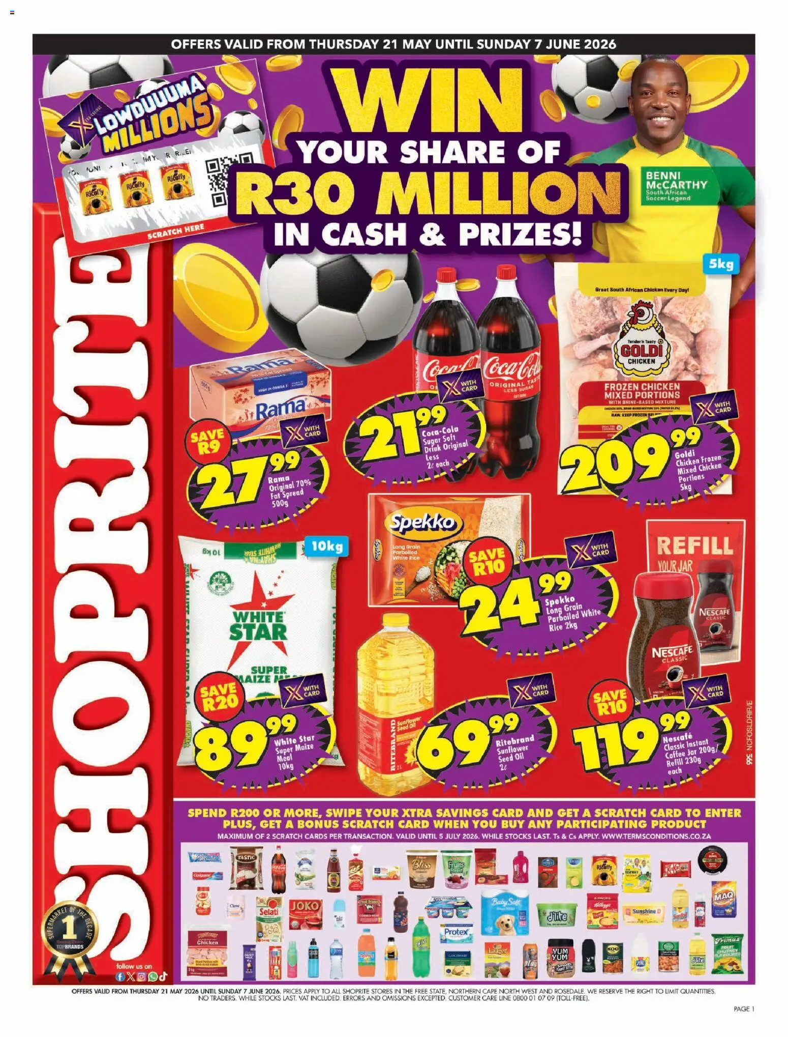 New Shoprite catalogue – valid from 21.05.2026 | Page: 1 | Products: Chutney, Chicken, Rice, Fat spread