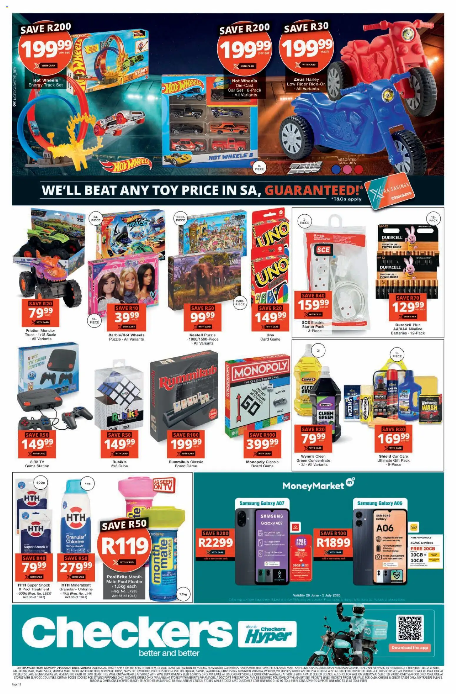 New Checkers catalogue – valid from 29/06/2026 | Page: 12 | Products: Camera, Cleen green, Beer, Seafood