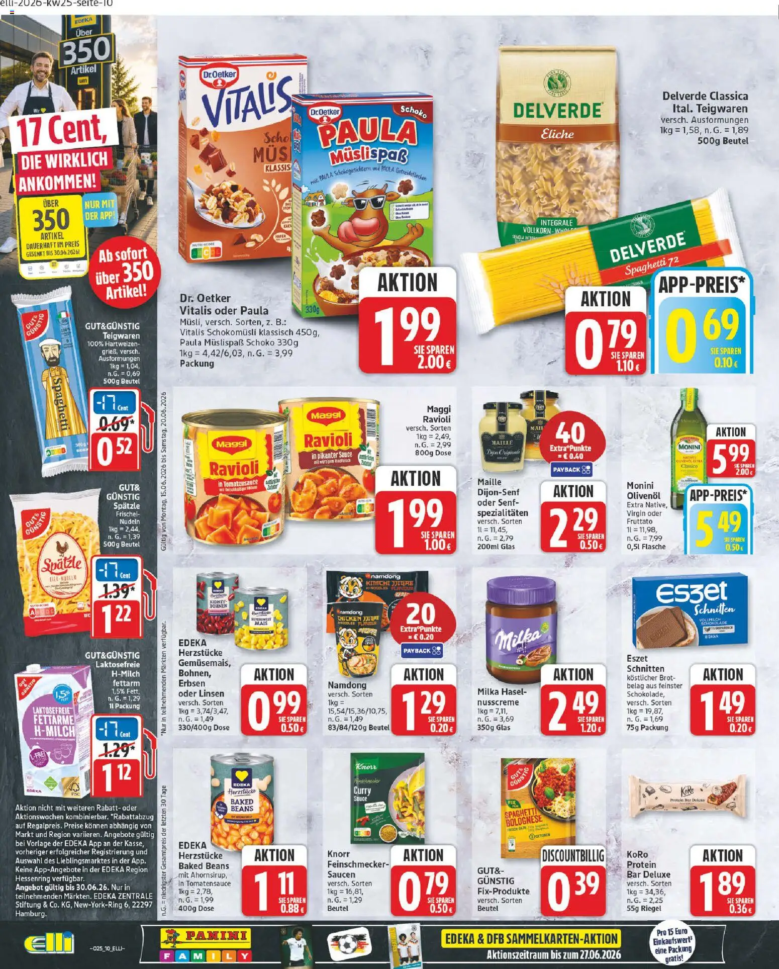 Elli Markt Prospekt Hövelhof – gültig ab 15.06.2026 | Seite: 14 | Produkte: Olivenol, Knorr, Nudeln, Erbsen