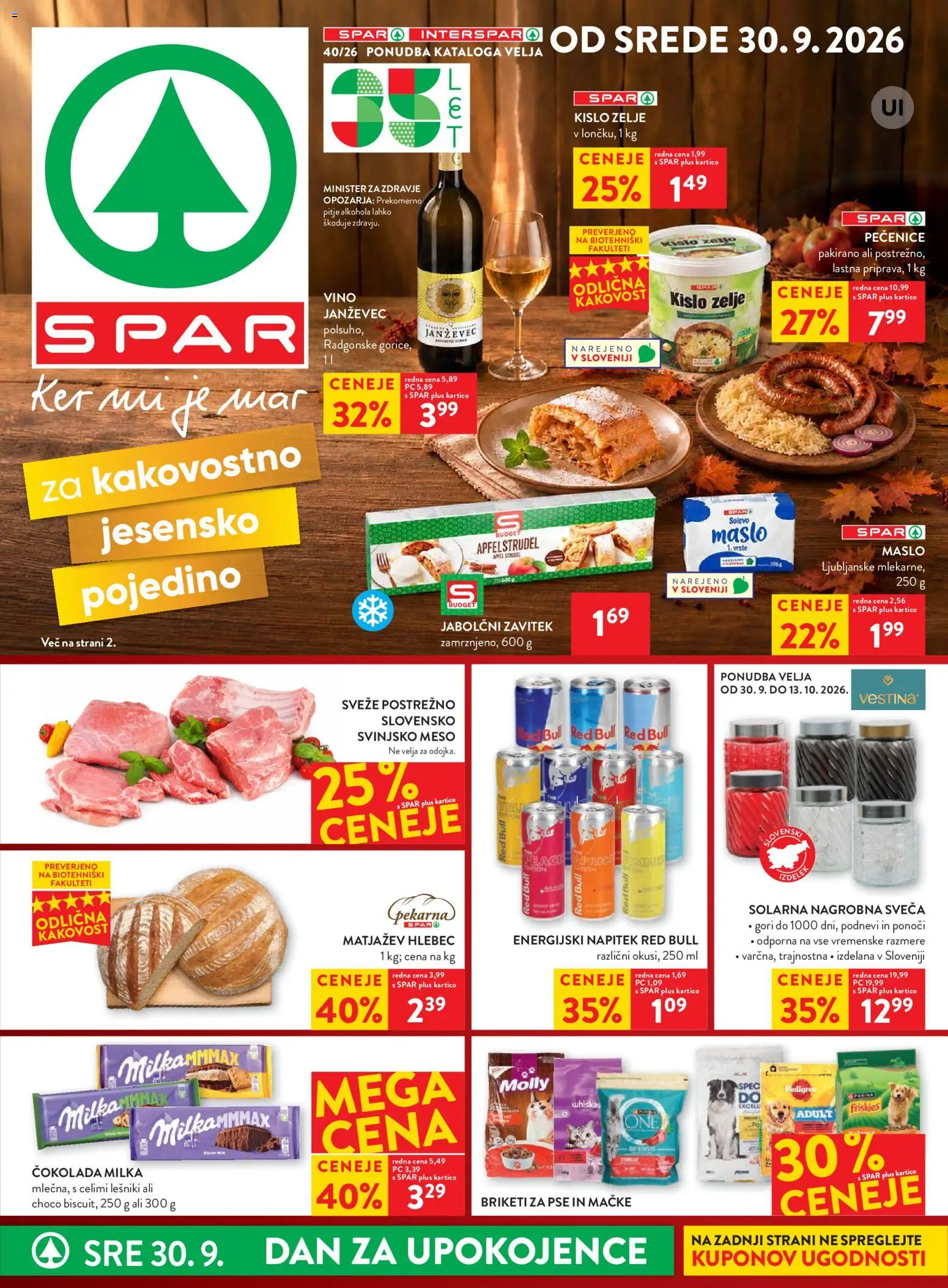 Novi Spar katalog ponudbe – veljaven od 30.09.2026 | Stran: 1