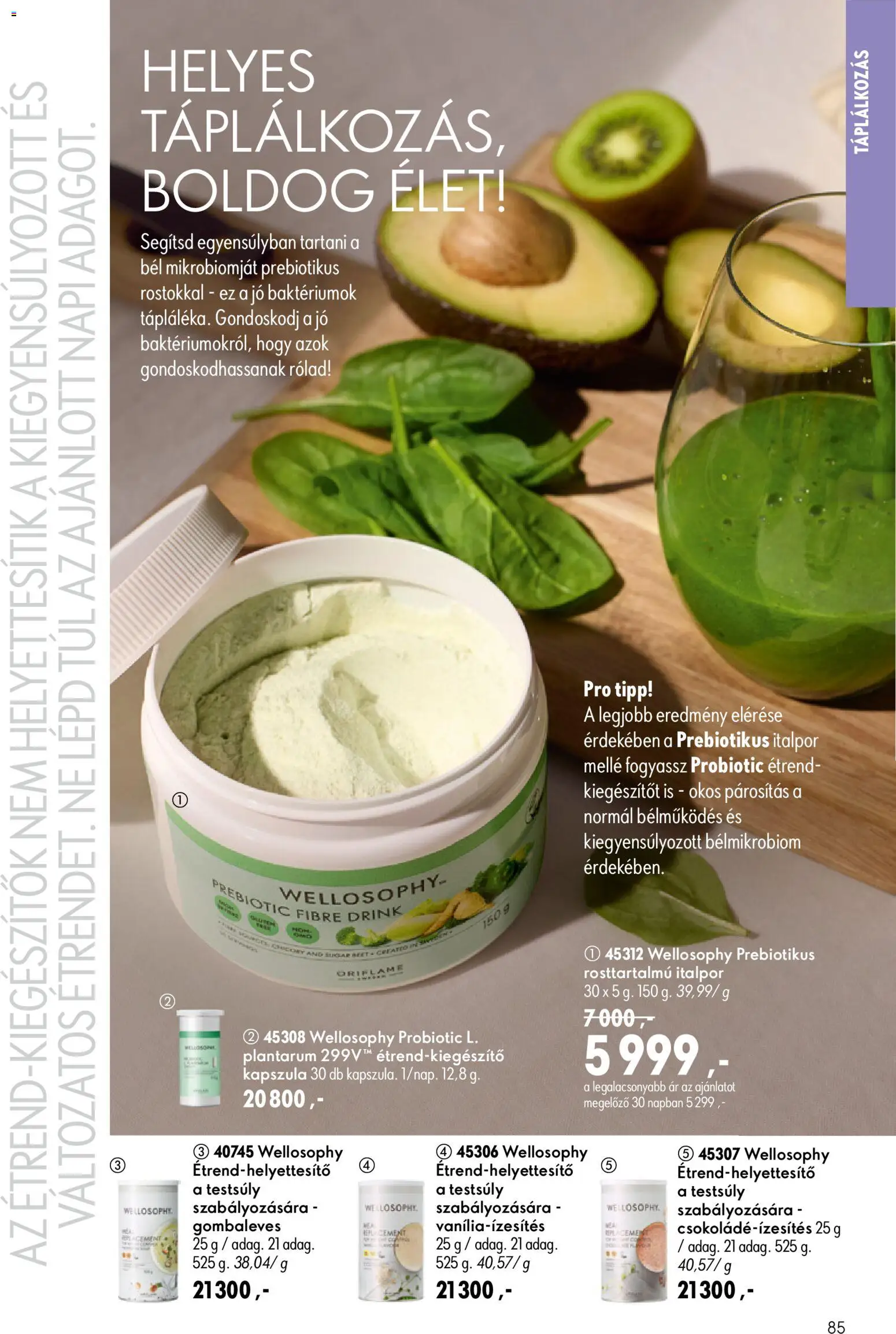 Oriflame akciós ujság - amely érvényes a következő dátumtól: 17.06.2026 | Oldal: 85 | Termékek: Italpor