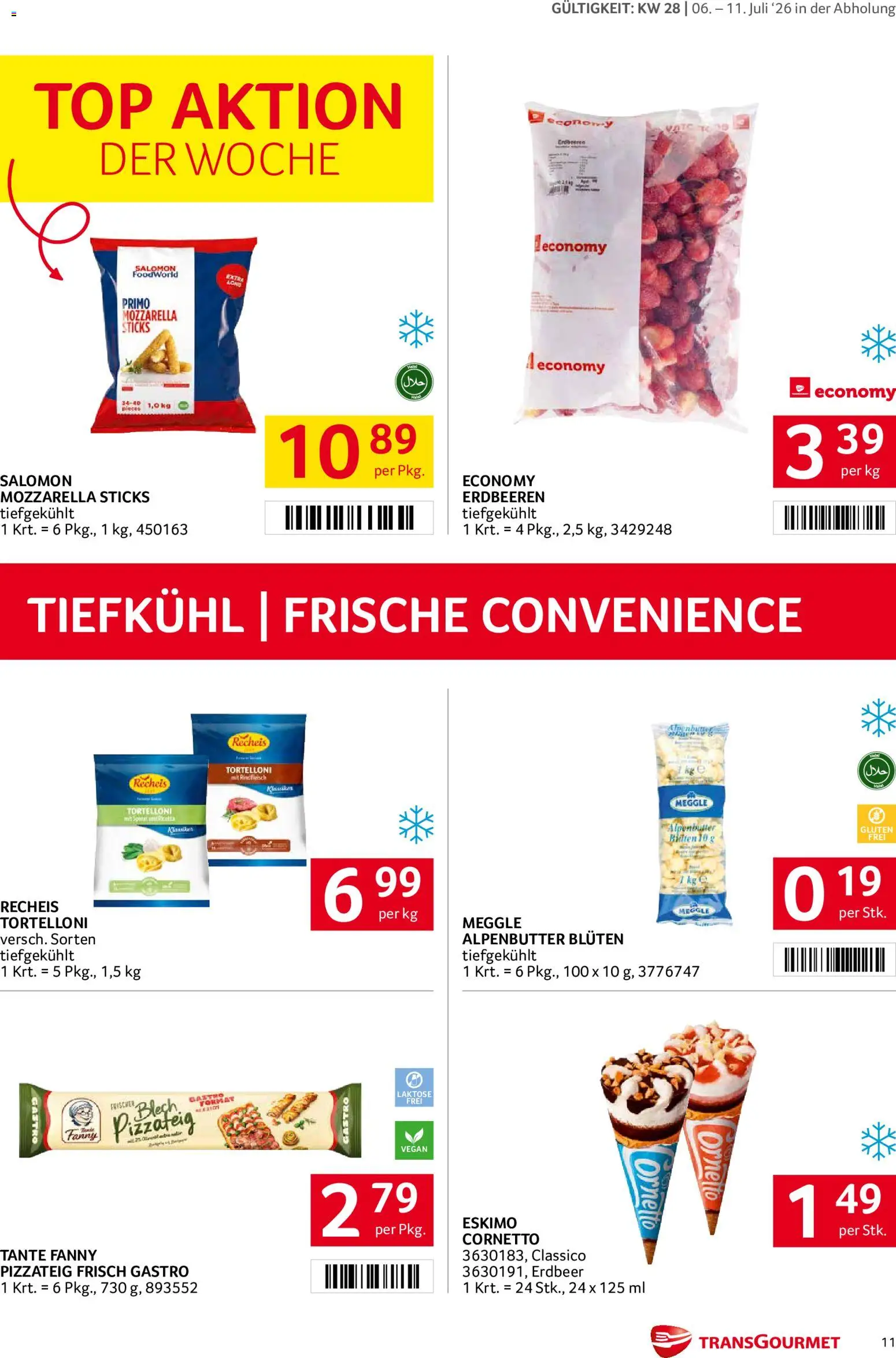 Transgourmet Flugblatt gültig ab 06.07.2026 | Seite: 11 | Produkte: Erdbeeren, Rindfleisch