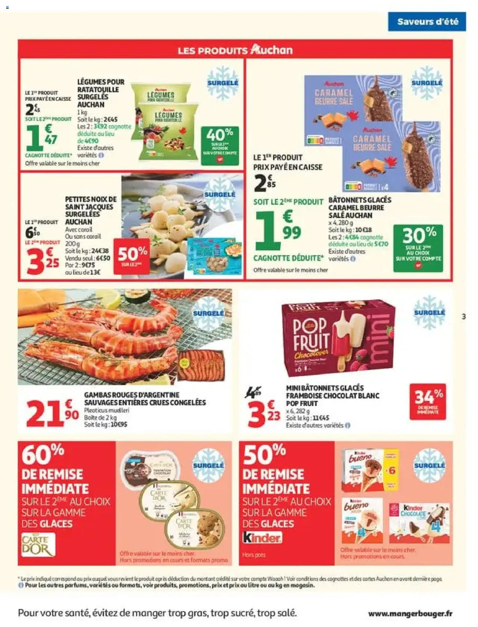 {H1} | Page: 3 | Produits: Ratatouille, Chocolat blanc, Beurre, Gambas
