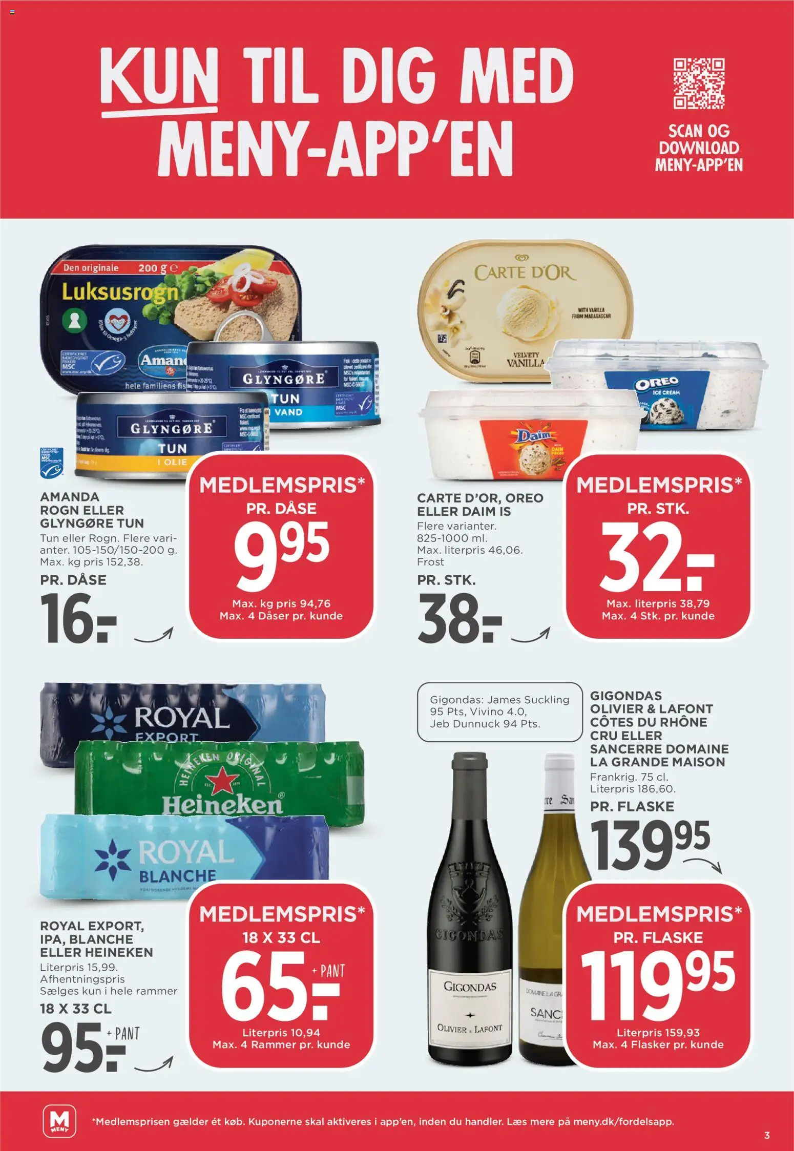 Meny tilbudsavis – gyldig fra 29.05.2026 | Side: 3 | Produkter: Rammer, Tun, Is, Oreo