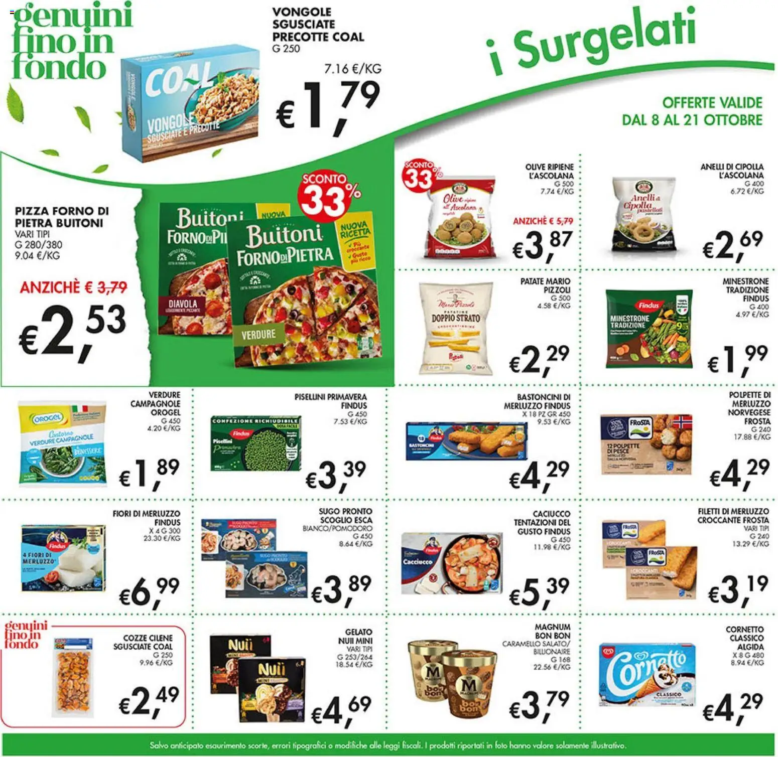Volantino Coal del 08/10/2026 | Pagina: 11 | Prodotti: Cornetto, Merluzzo, Cozze, Olive