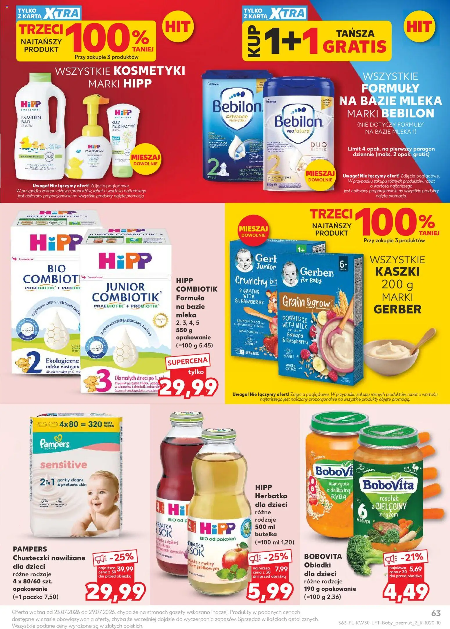 Kaufland gazetka od 23.07.2026 | Strona: 63 | Produkty: Kosmetyki, Mleka, Pampers, Mleko