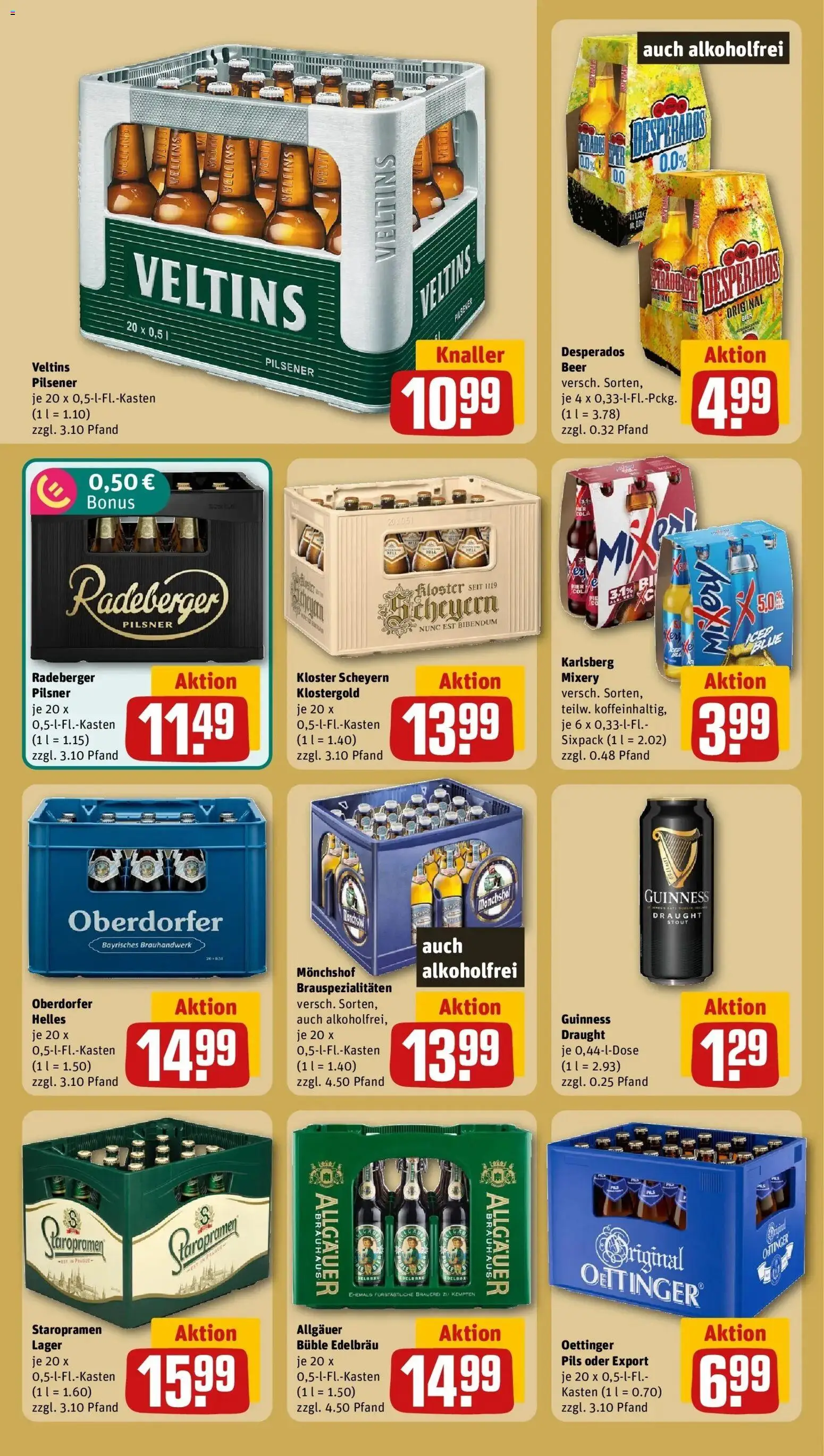 REWE Prospekt ab 26.10.2026 zum Blättern » Angebote | Seite: 15 | Produkte: Bier, Pils, Oettinger, Mixery