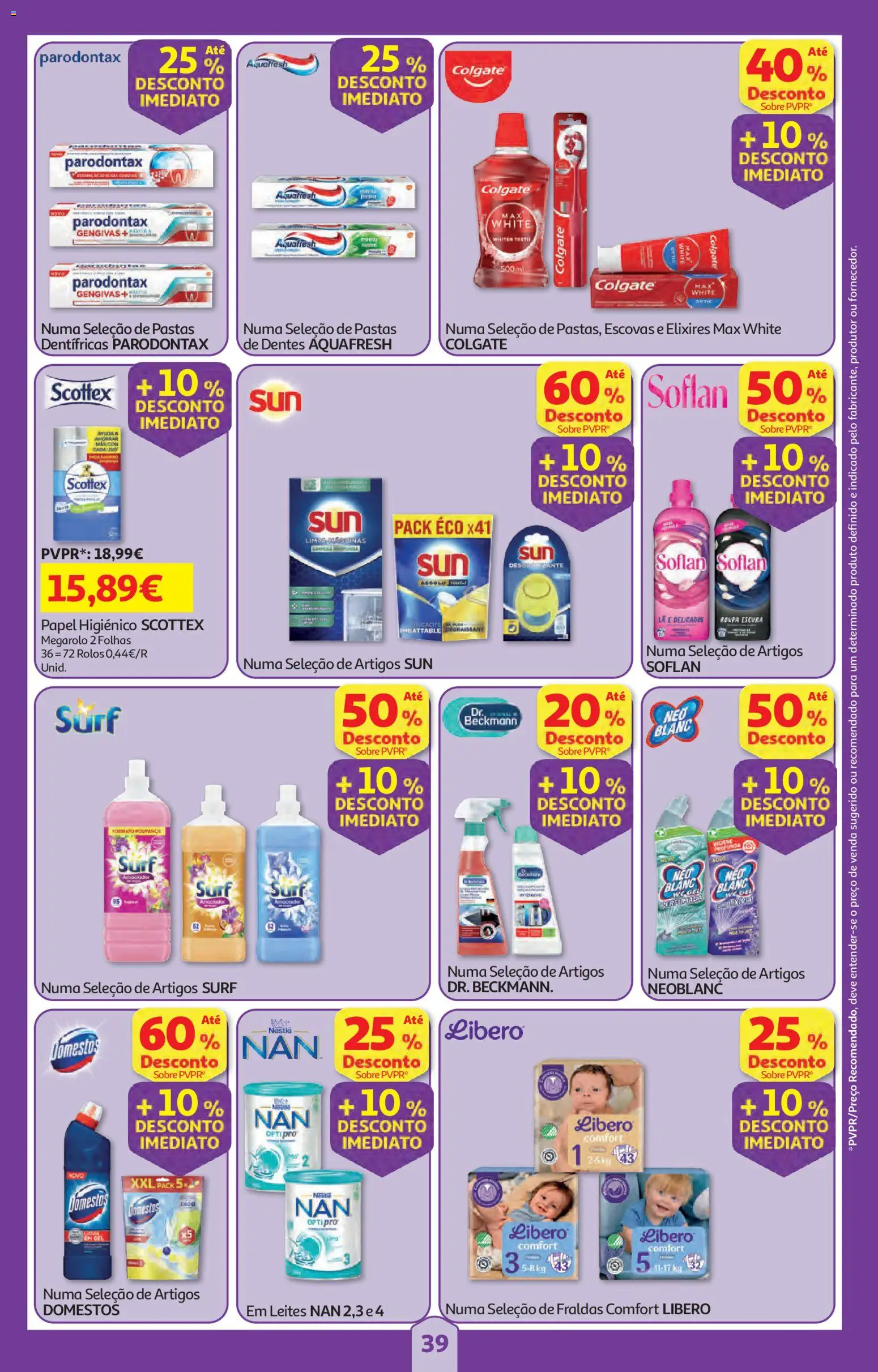 Auchan folheto │ válido de 09/07/2026 | Página: 39 | Produtos: Papel higiénico, Fraldas, Nestlé