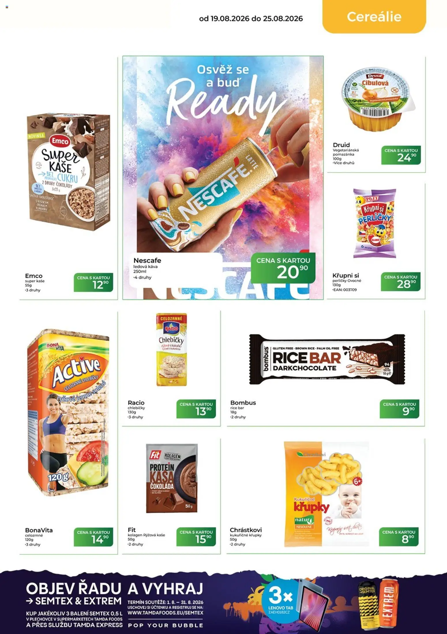 Tamda Foods leták od 19.08.2026 | Strana: 23 | Produkty: Ledová káva, Čokoláda, Pomazánka, Křupky