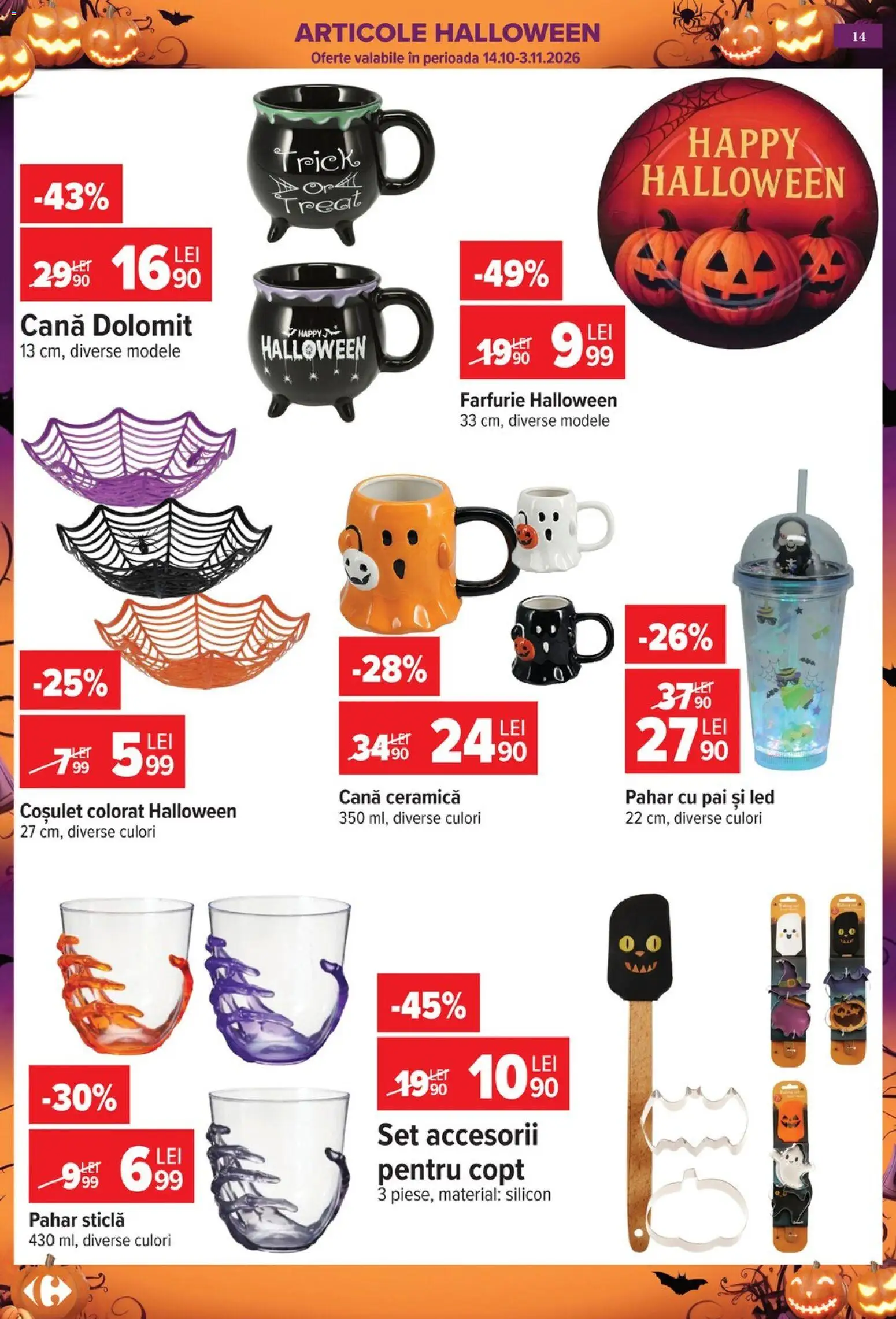 Noul catalog Carrefour – valabil de la 14.10.2026 | Pagină: 14 | Produse: LED, Farfurie