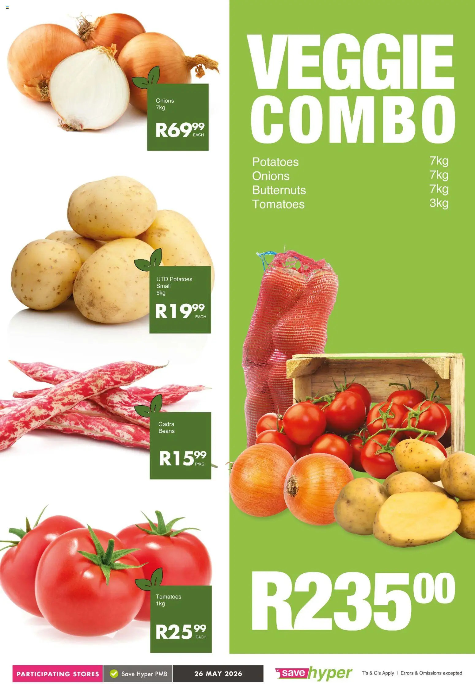 New Save catalogue – valid from 26.05.2026 | Page: 4 | Products: Beans, Tomatoes, Potatoes, Onions