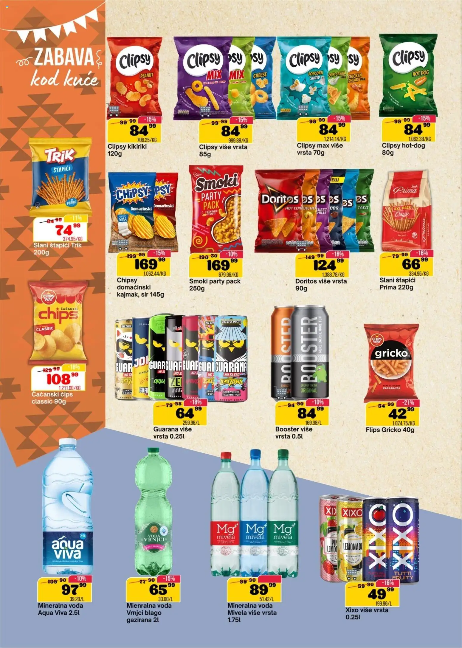 Senta Promet katalog - važi od 03.06.2026 | Strana: 12 | Proizvode: Popcorn, Doritos, Mineralna voda, Hot dog
