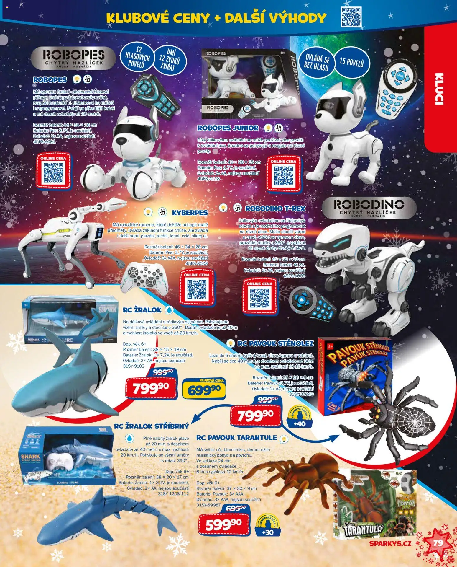 Sparkys katalog Vánoce 2026 od 01.10.2026 | Strana: 79 | Produkty: Kabel, USB, Baterie, Pes