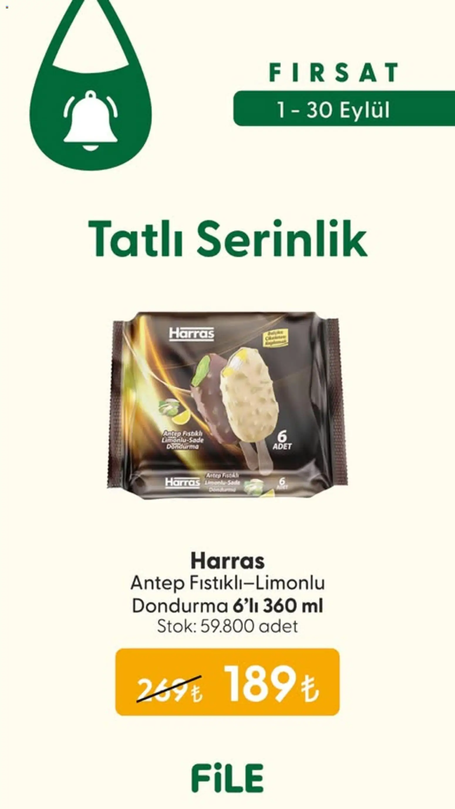 File Market İndirim - 01 Eylül 2026 tarihinden itibaren geçerlidir | Sayfa: 1 | Ürünler: Dondurma