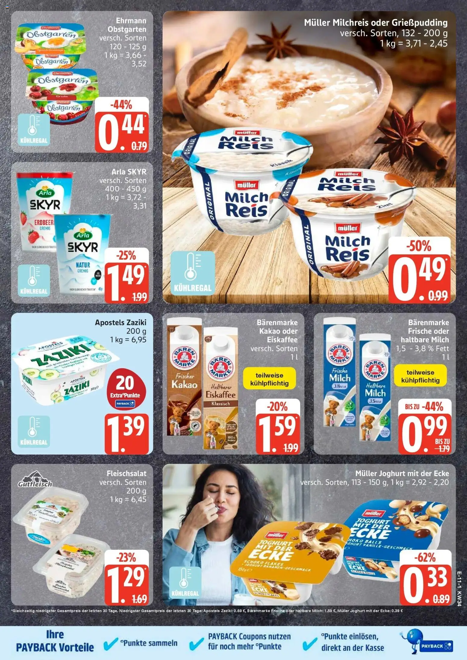 Edeka Prospekt Lübeck (ab 17.08.2026) » Angebote Online | Seite: 15 | Produkte: Milch, Joghurt, Haltbare milch, Arla skyr
