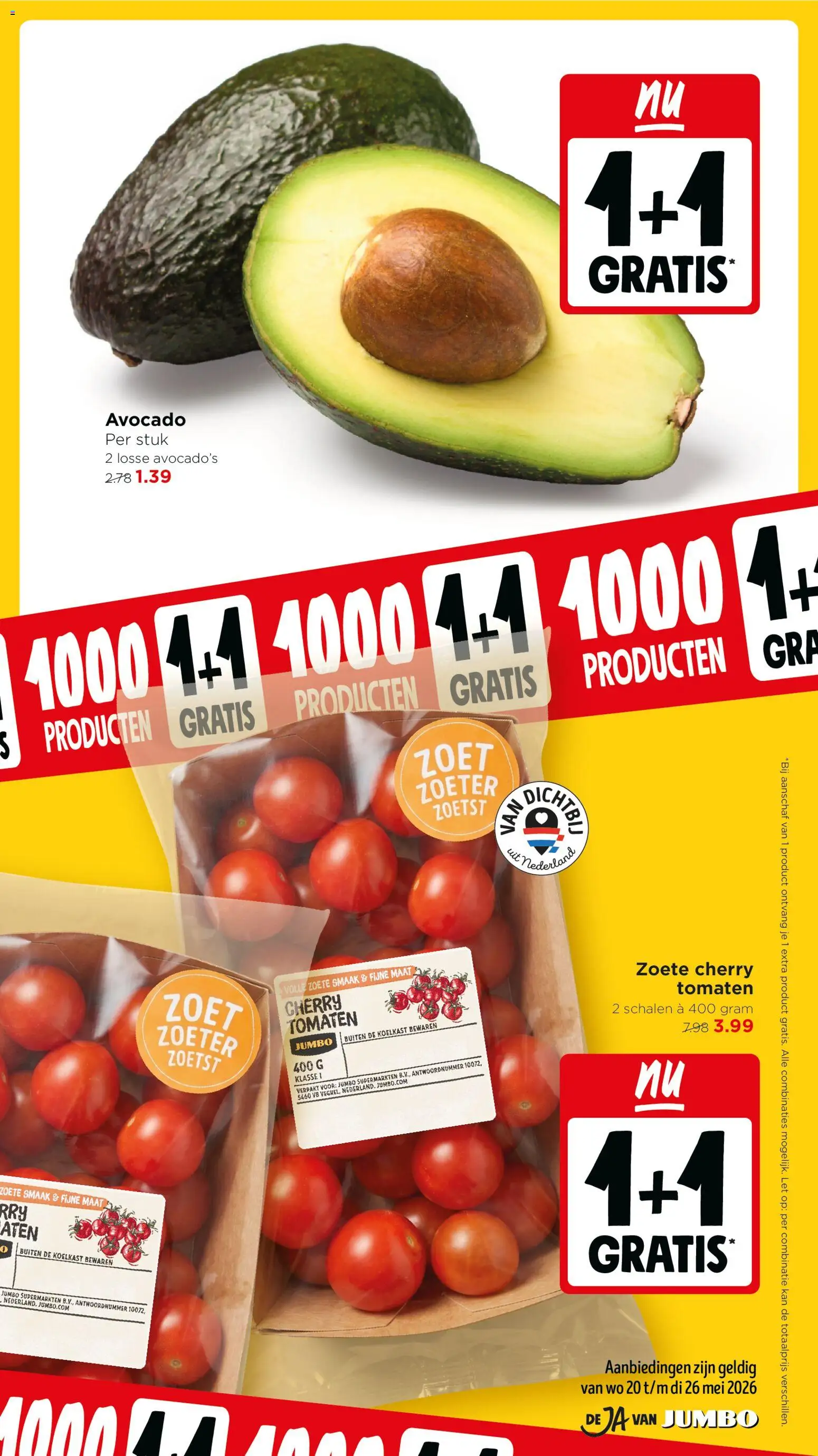 {H1} | Pagina: 21 | Producten: Avocado, Tomaten, Kan, Koelkast