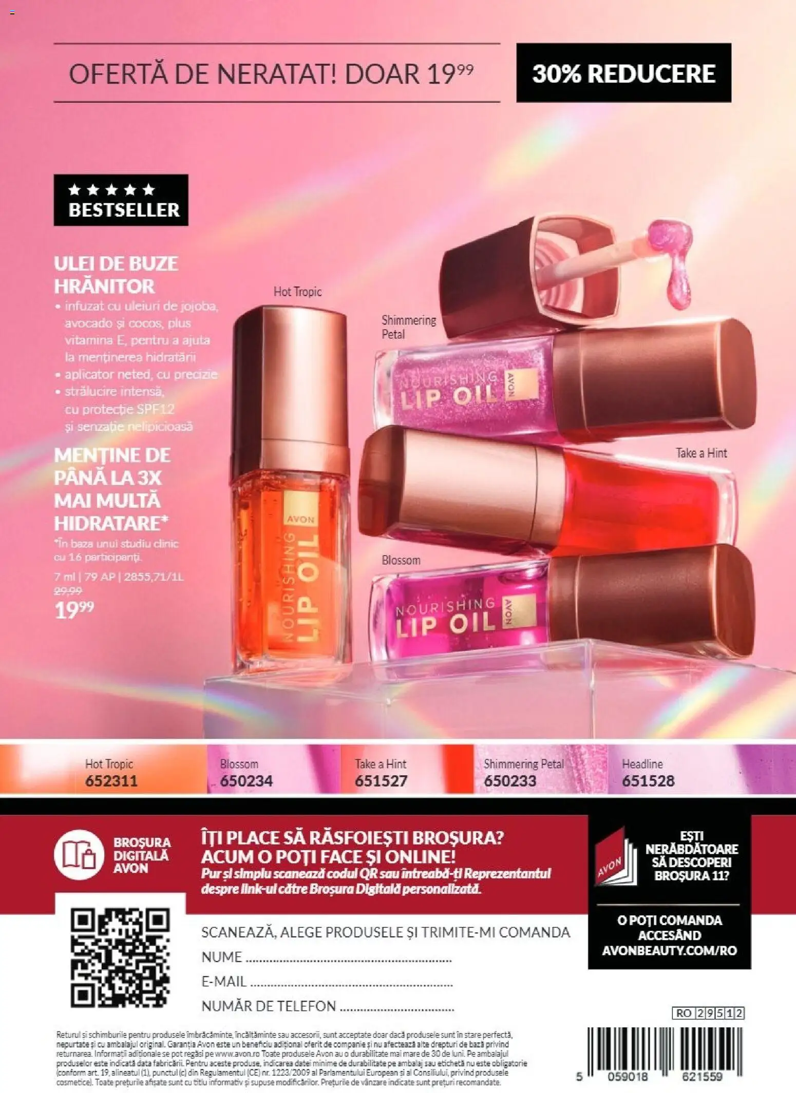 Noul catalog Avon – valabil de la 01.10.2026 | Pagină: 180 | Produse: Telefon, Ulei, Incaltaminte, Avocado