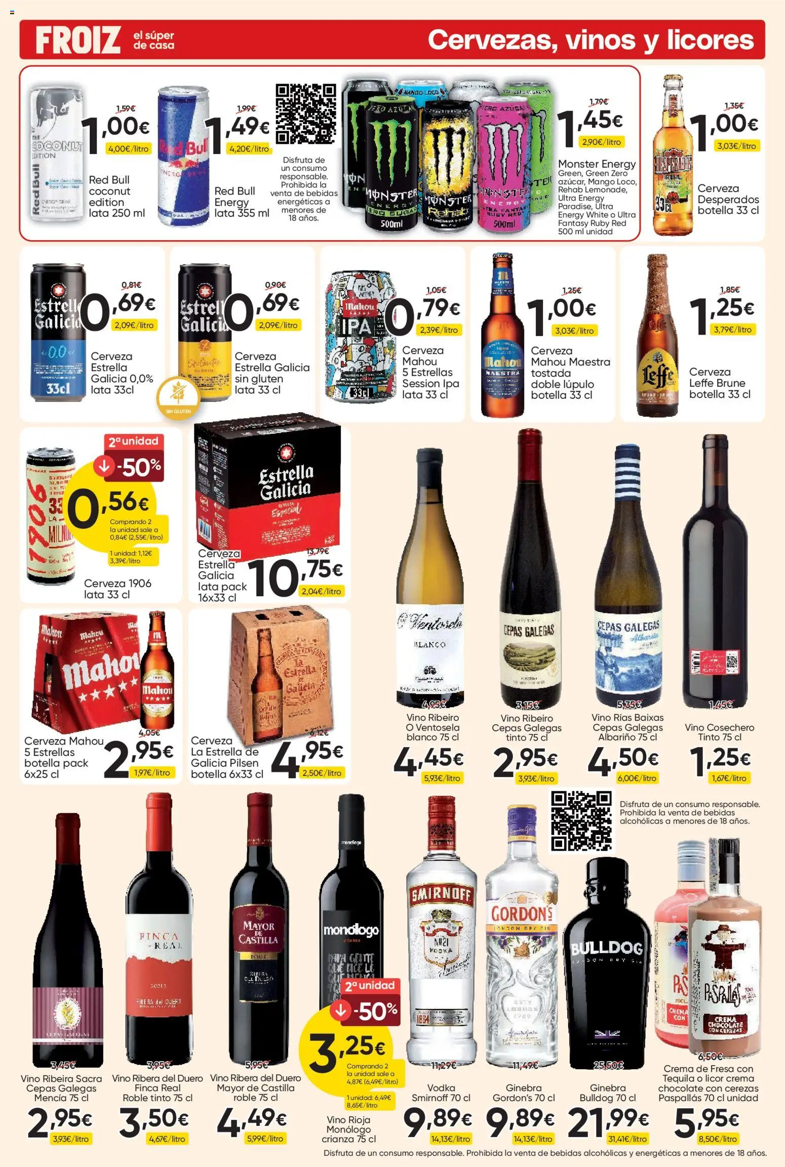 Froiz folleto │ válido desde el 15/09/2026 | Página: 13 | Productos: Vino, Crema, Mango, Desperados
