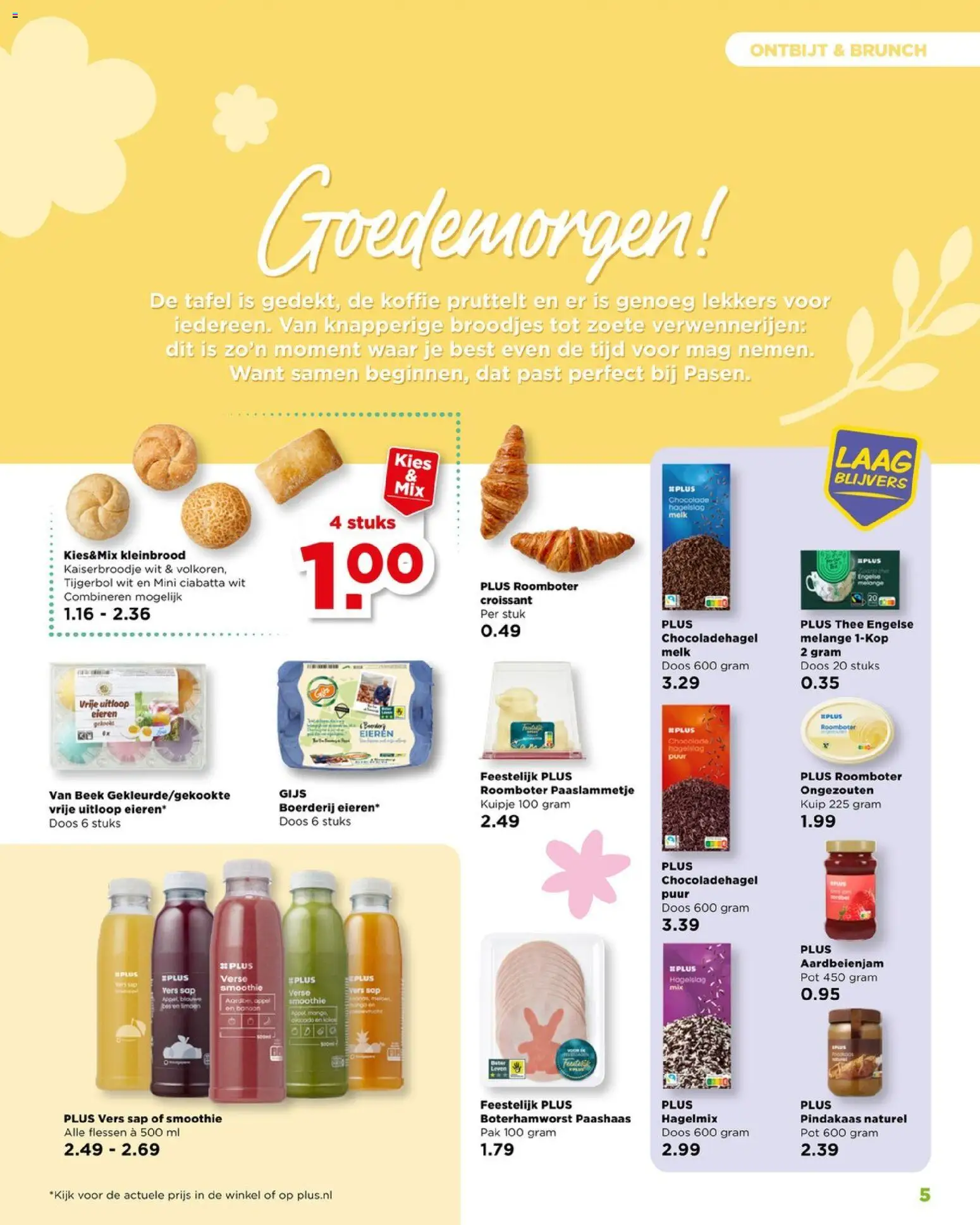 {H1} | Pagina: 5 | Producten: Eieren, Thee, Pot, Roomboter