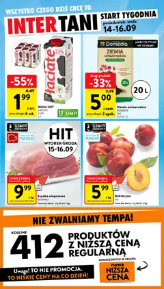 Pogląd oferty "Intermarche gazetka" - ważna od 10.09.2026 | Strona: 40 | Produkty: Karta, Szynka wieprzowa, Ziemia, Mleko