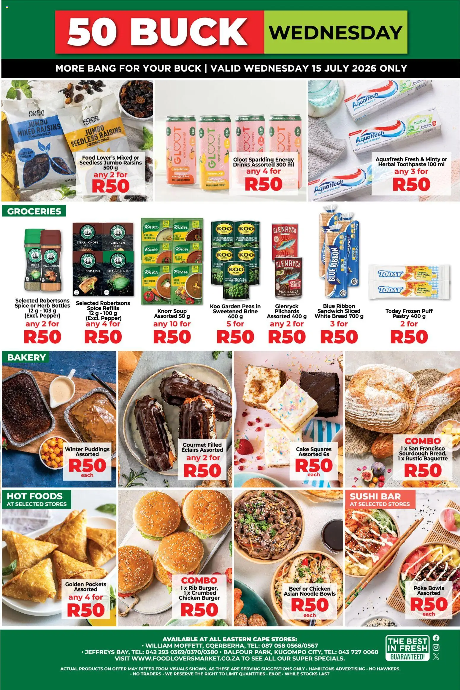 New Food Lover's Market catalogue – valid from 15/07/2026 | Page: 2 | Products: Pilchards, Cream, Soup, Lemon