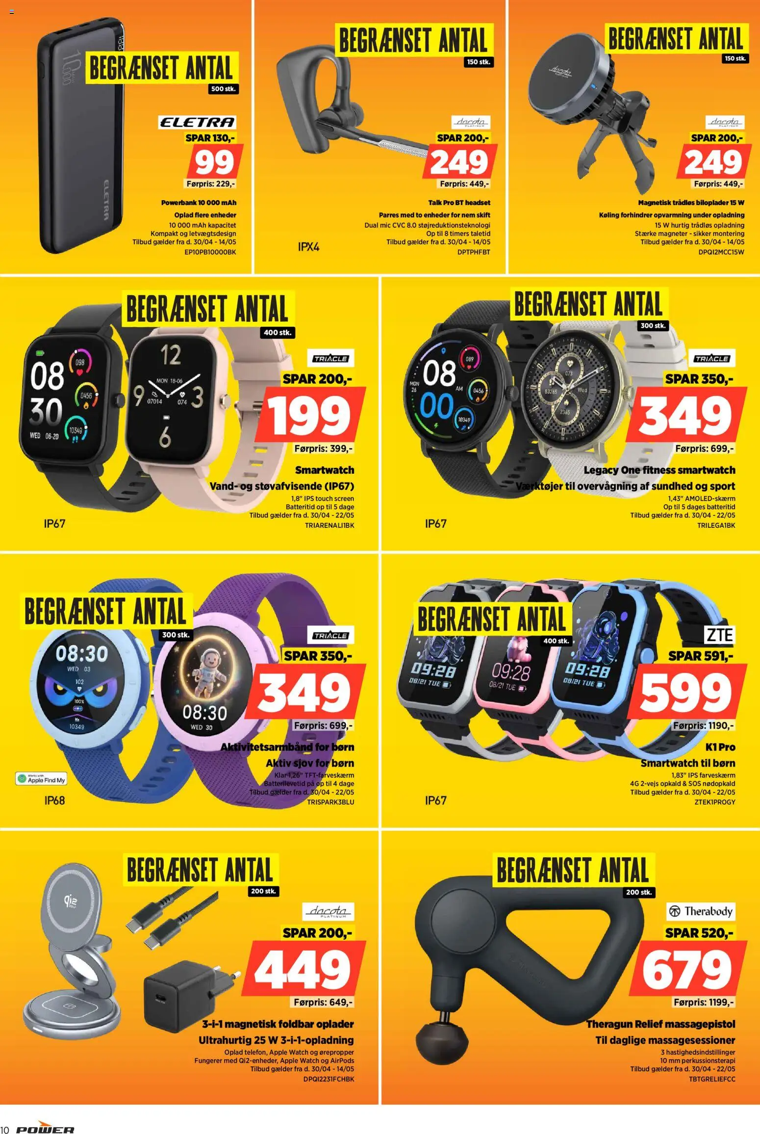 Power tilbudsavis – gyldig fra 08.05.2026 | Side: 10 | Produkter: Powerbank, Airpods, Smartwatch