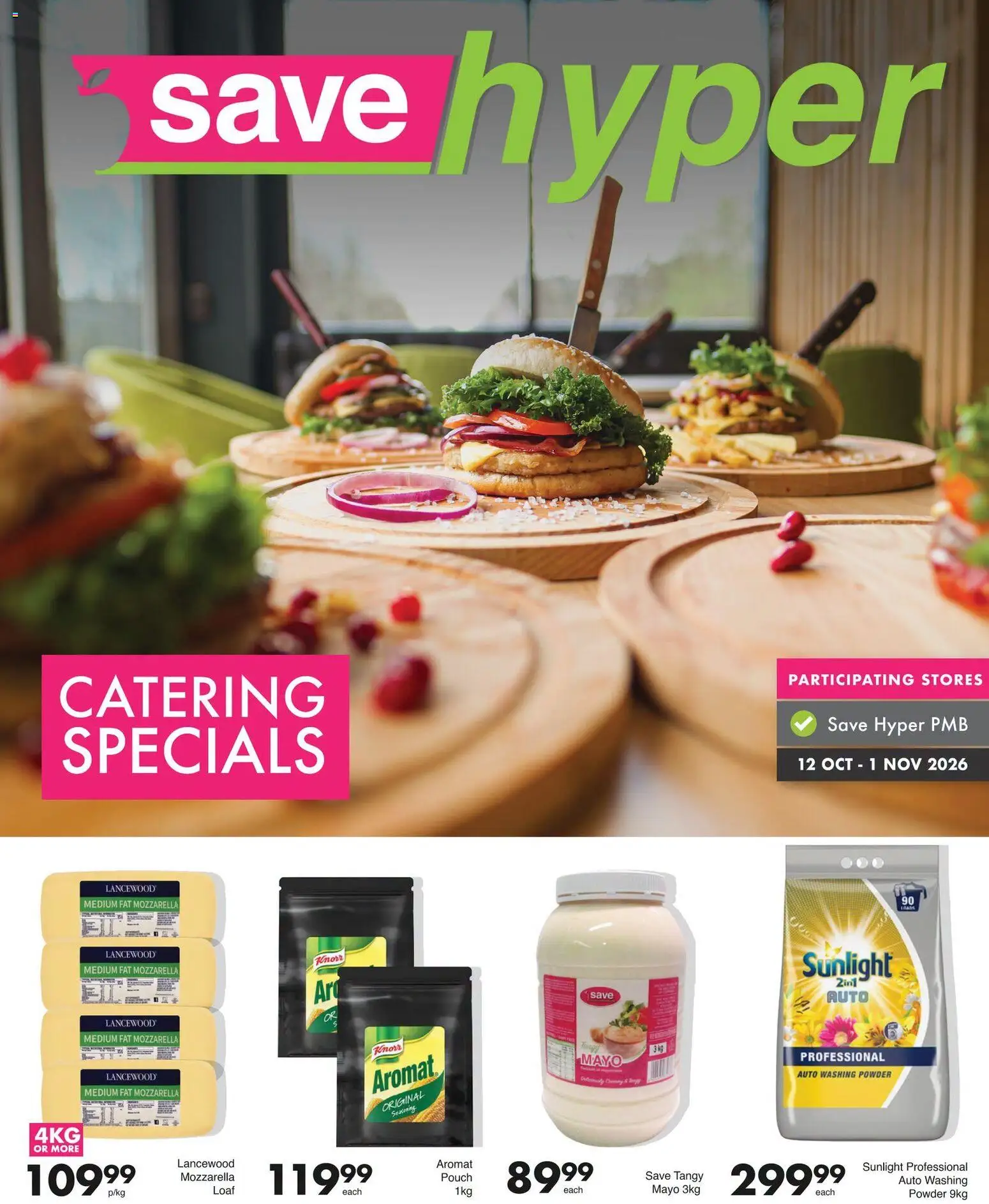 New Save catalogue – valid from 12/10/2026 | Page: 1 | Products: Powder, Aromat, Washing powder, Mozzarella