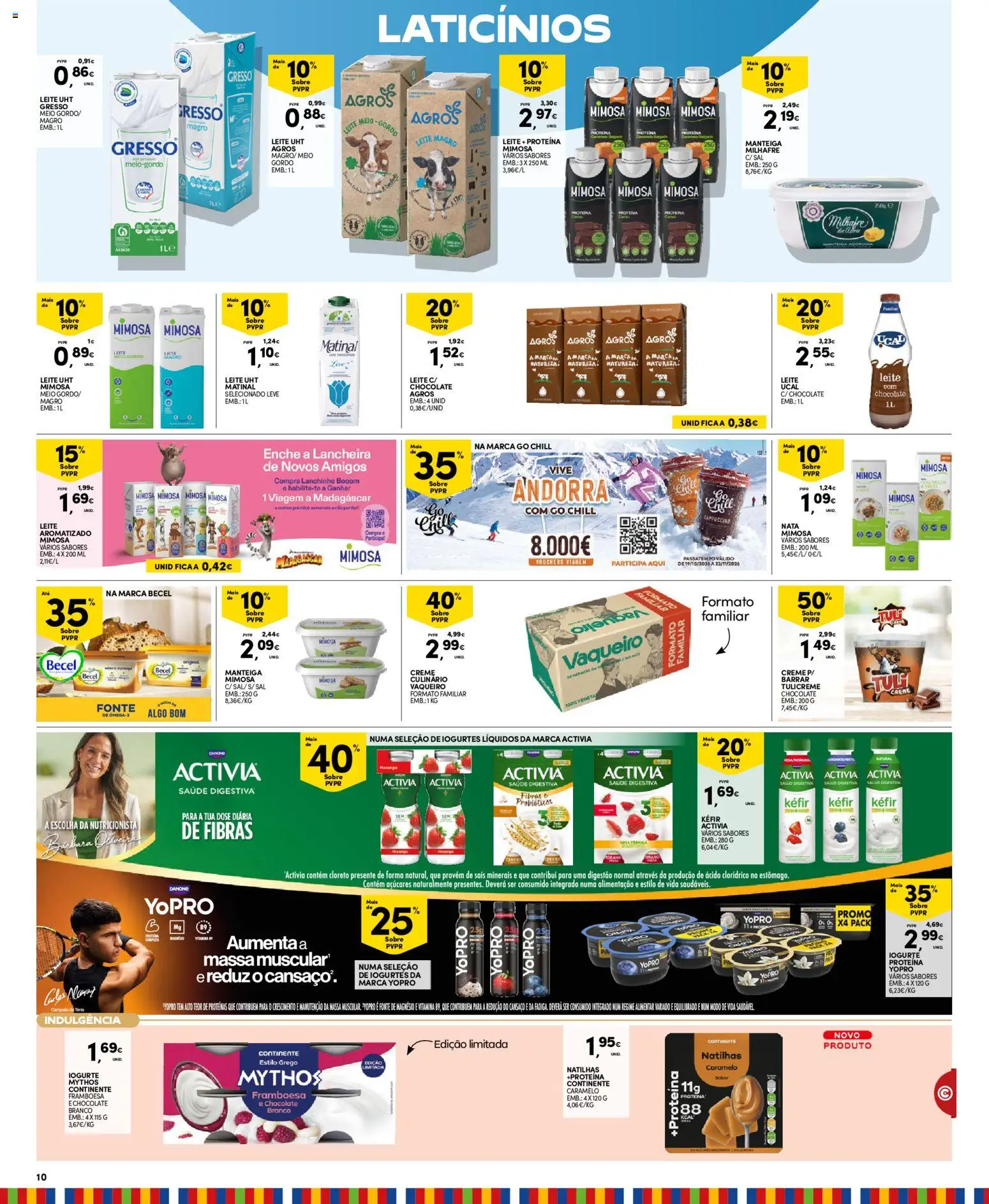 Continente folheto Madeira │ válido de 20/10/2026 | Página: 10 | Produtos: Iogurtes, Cappuccino, Manteiga, Kefir