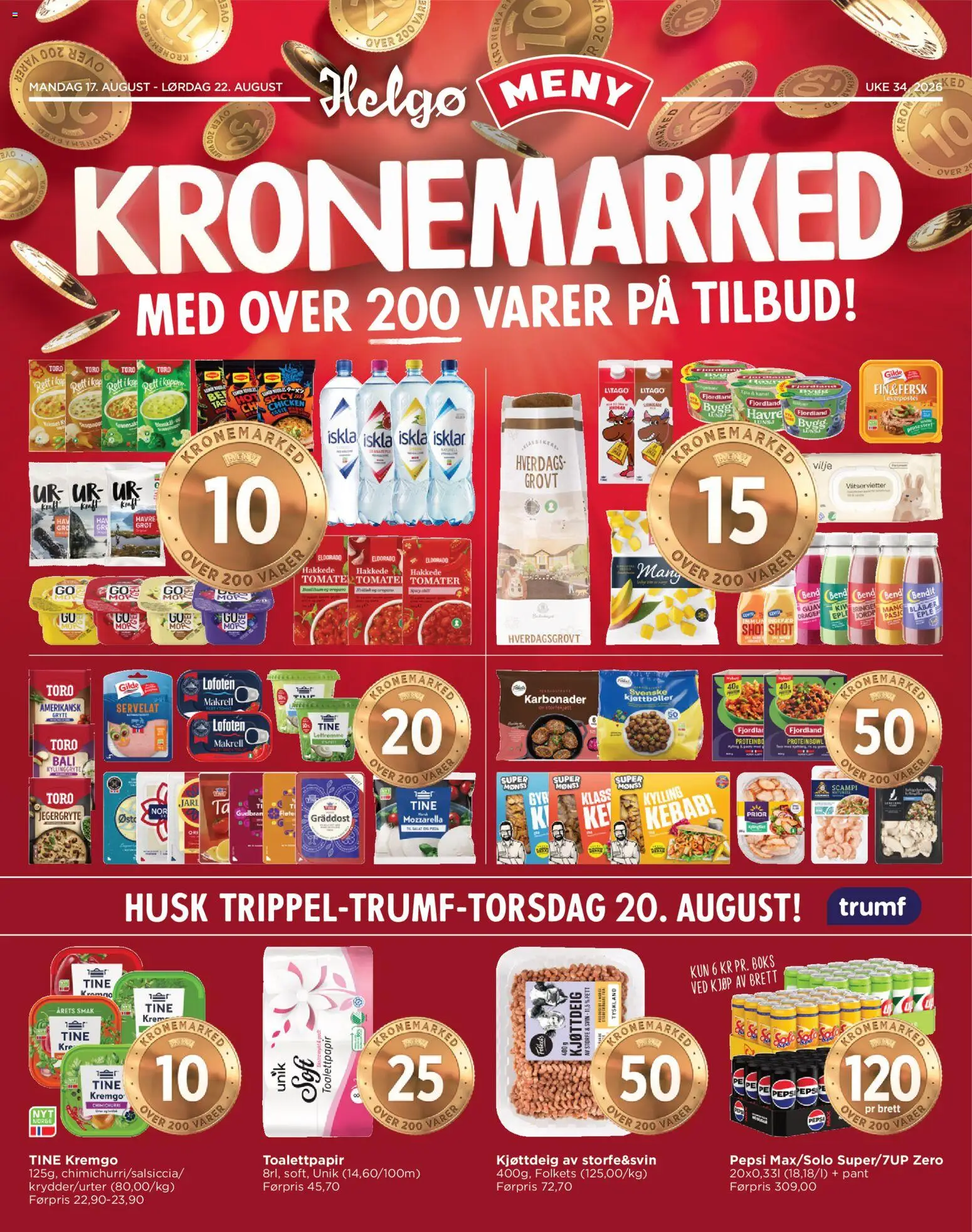 {H1} | Side: 1 | Produkter: Tomater, Kjøttboller, Ved, Boks