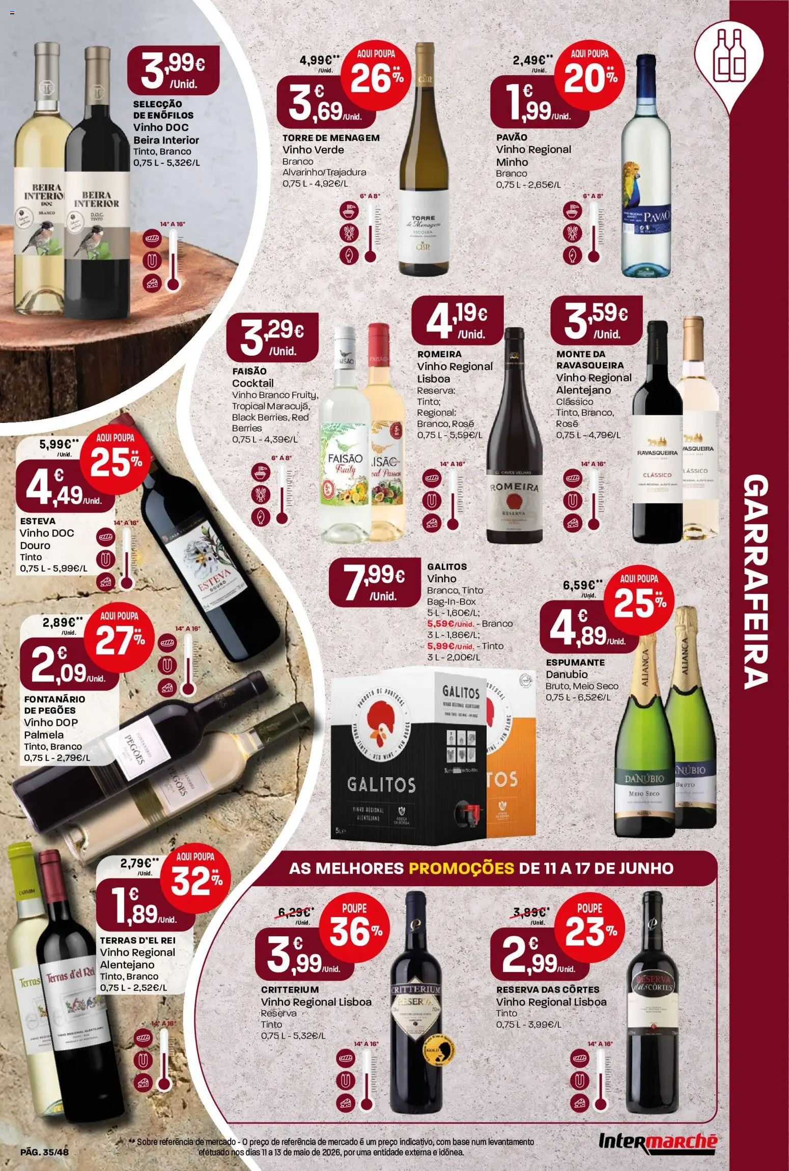 Intermarché folheto │ válido de 11.06.2026 | Página: 35 | Produtos: Espumante, Aliança, Base, Vinho