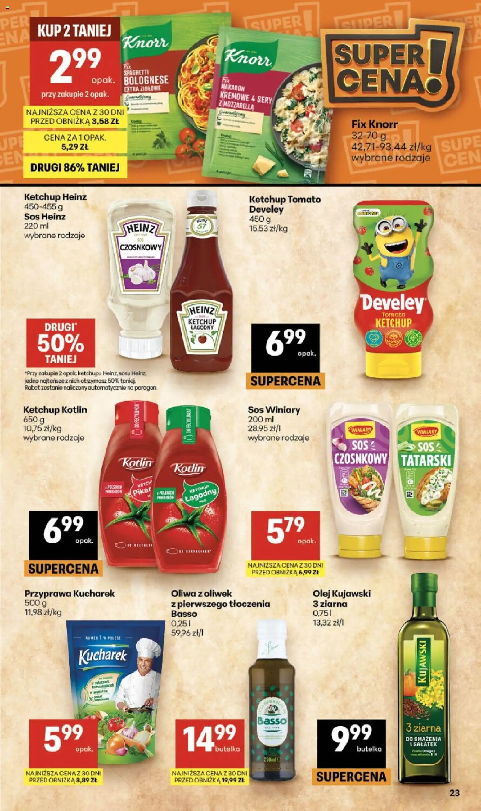 Delikatesy Centrum gazetka - Sklepy Własne od 10.09.2026 | Strona: 23 | Produkty: Spaghetti, Olej, Makaron, Sos