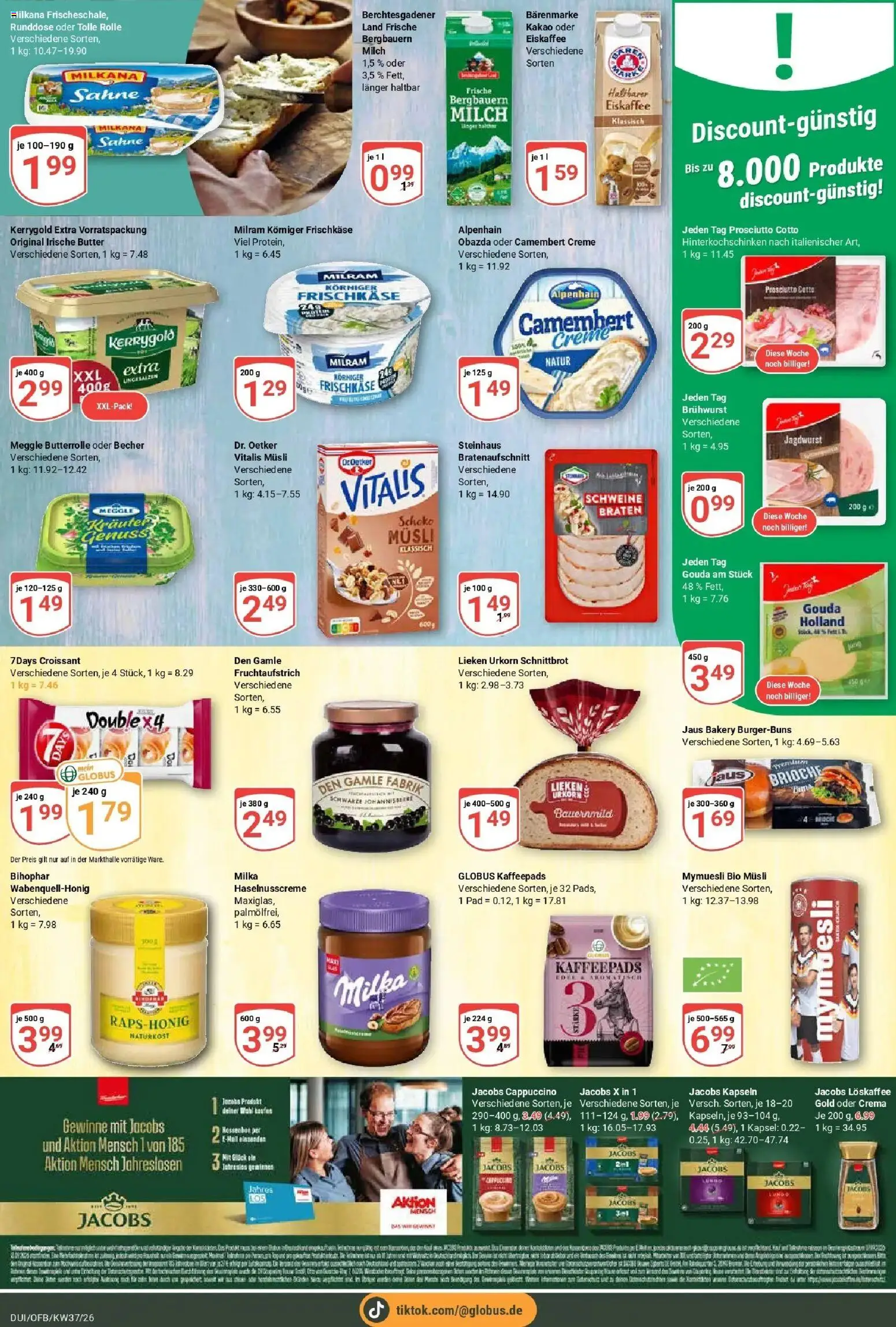 Globus Prospekt Duisburg (ab 07.09.2026) » Angebote online | Seite: 16 | Produkte: Milch, Gouda, Camembert, Sahne