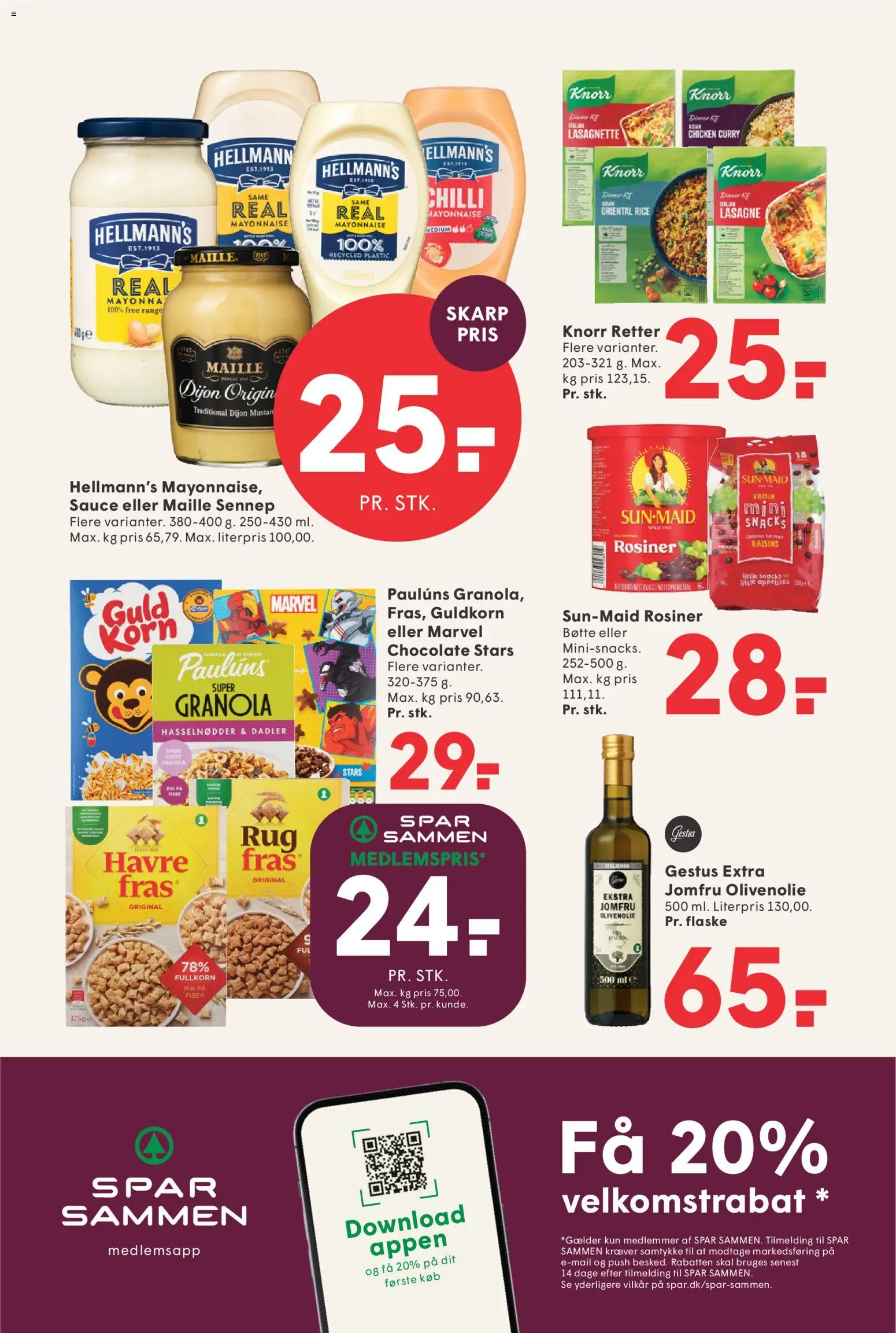 Spar tilbudsavis – gyldig fra 05.06.2026 | Side: 15 | Produkter: Rosiner, Chilli, Sennep, Carpete