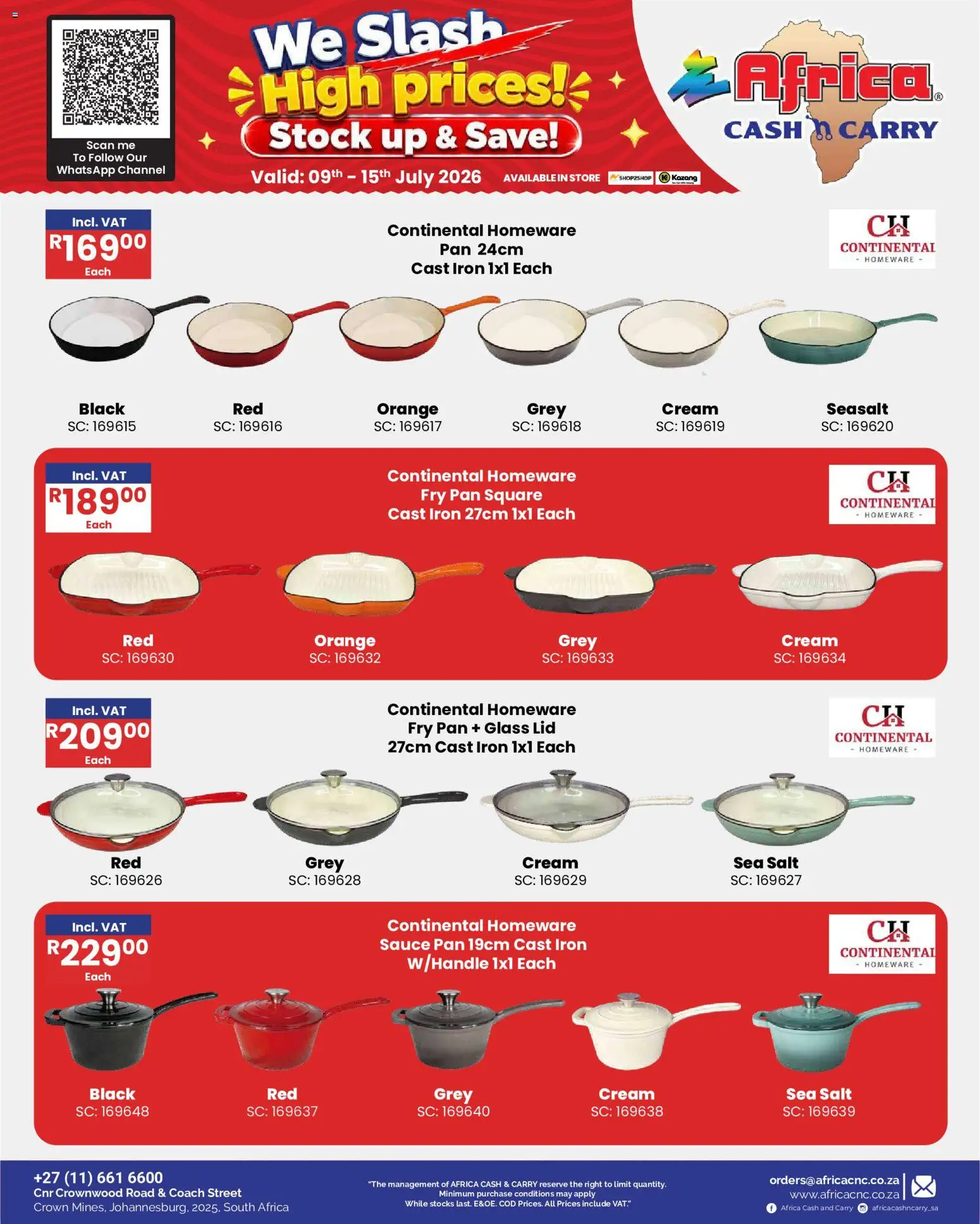 New Africa Cash & Carry catalogue – valid from 09/07/2026 | Page: 43 | Products: Iron, Stock, Sauce, Salt