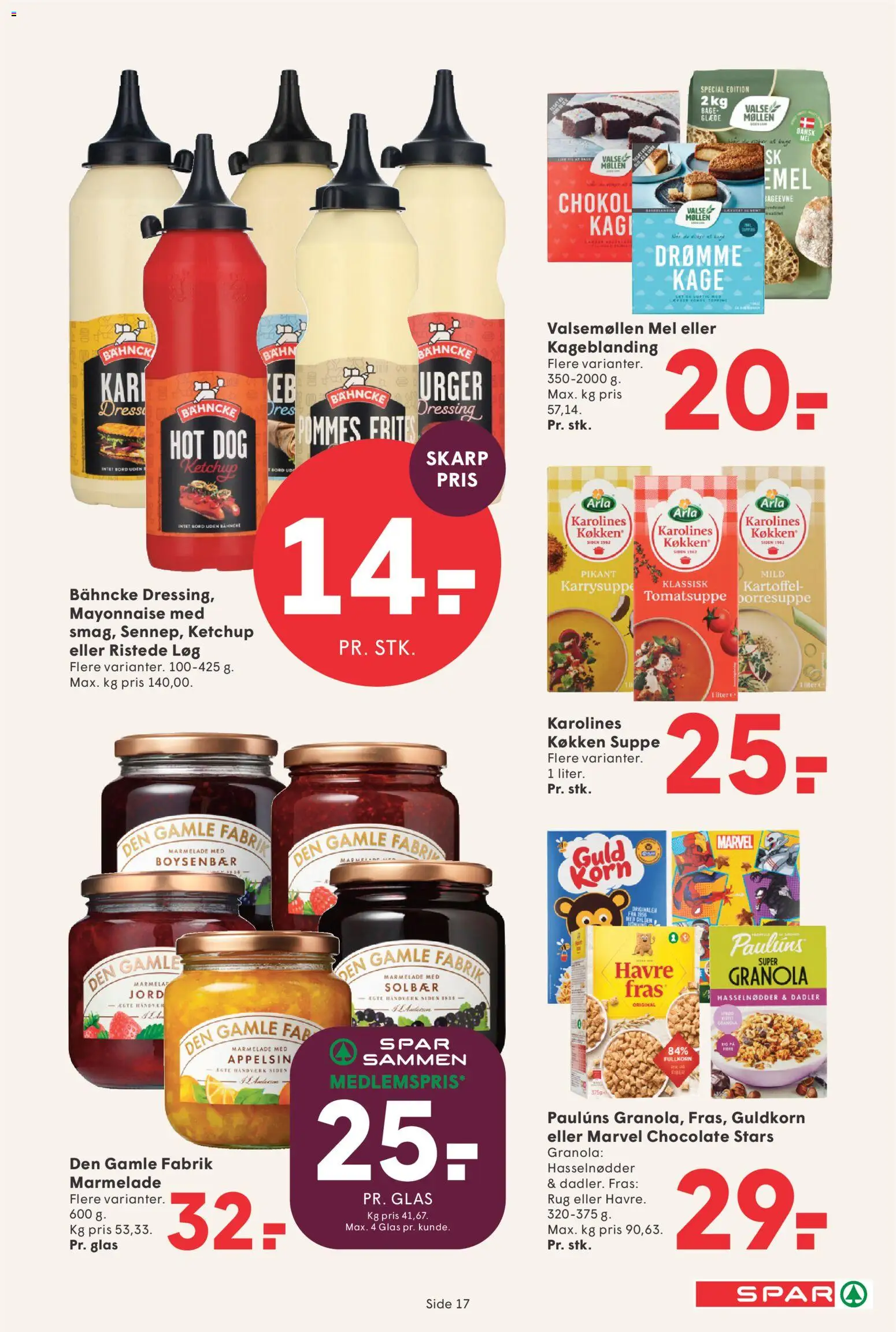 Spar tilbudsavis – gyldig fra 11/09/2026 | Side: 18 | Produkter: Mel, Hasselnødder, Solbær, Dadler