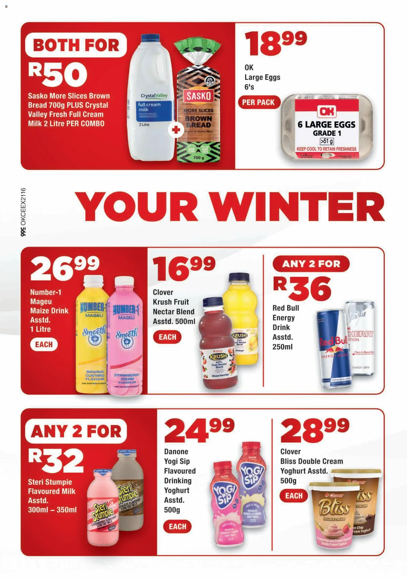 New OK Foods catalogue – valid from 03/08/2026 | Page: 2 | Products: Milk, Eggs, Cream, Fruit