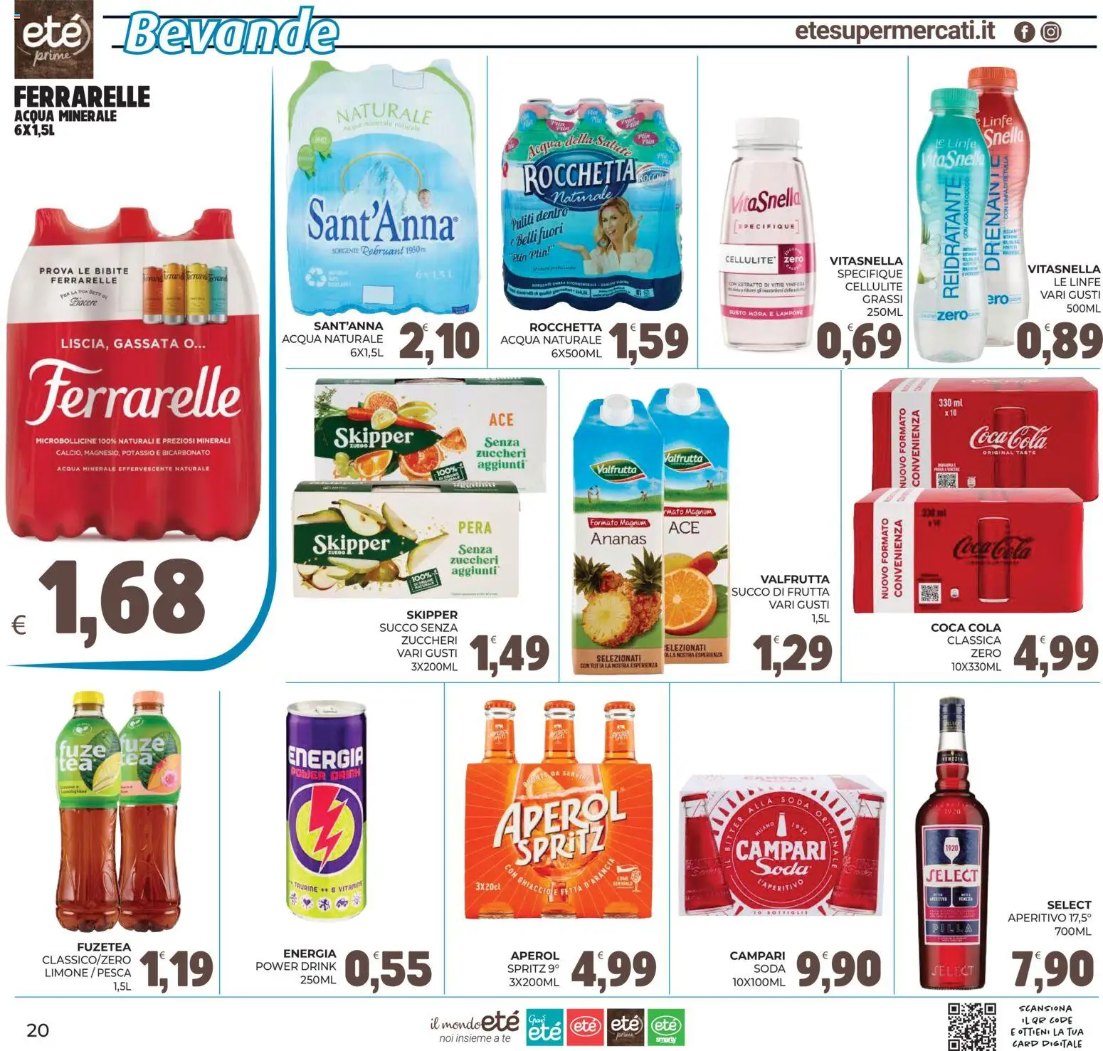 Volantino Eté del 02.06.2026 | Pagina: 20 | Prodotti: Acqua naturale, Aperol, Acqua minerale, Aperitivo