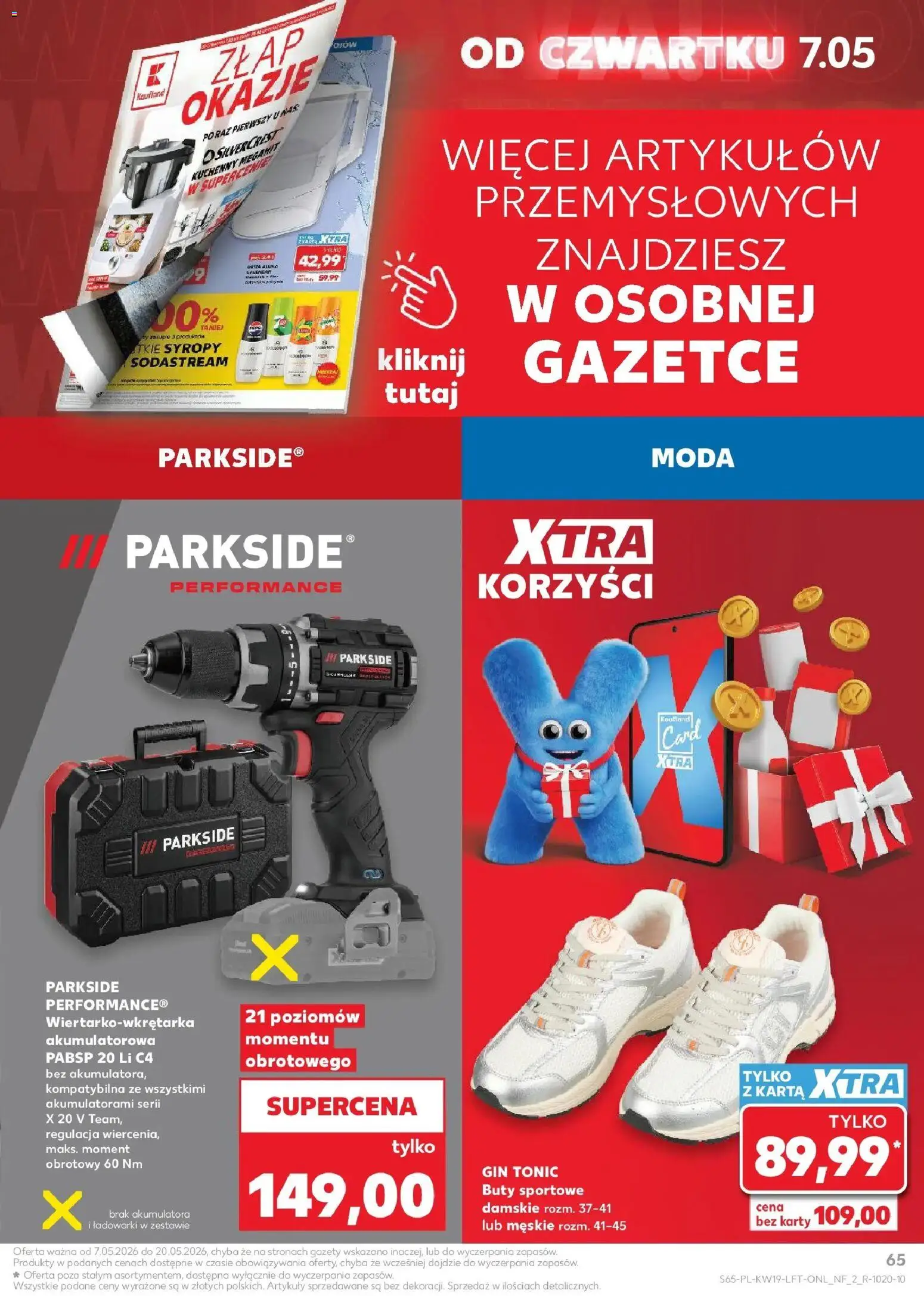 Kaufland gazetka od 07.05.2026 | Strona: 65 | Produkty: Buty sportowe, Karta, Buty, Gin