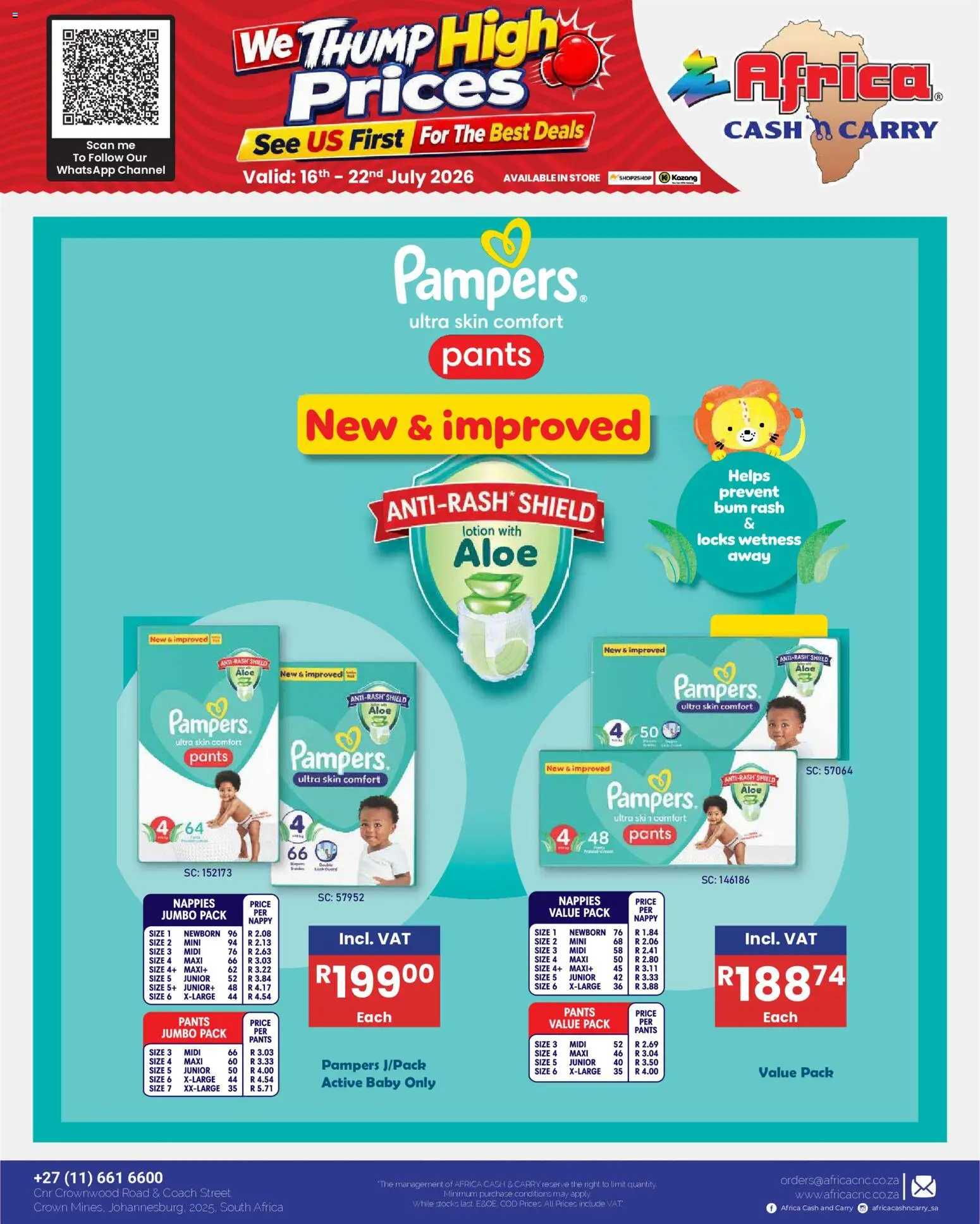 New Africa Cash & Carry catalogue – valid from 16/07/2026 | Page: 69 | Products: Pants, Nappies, Lotion
