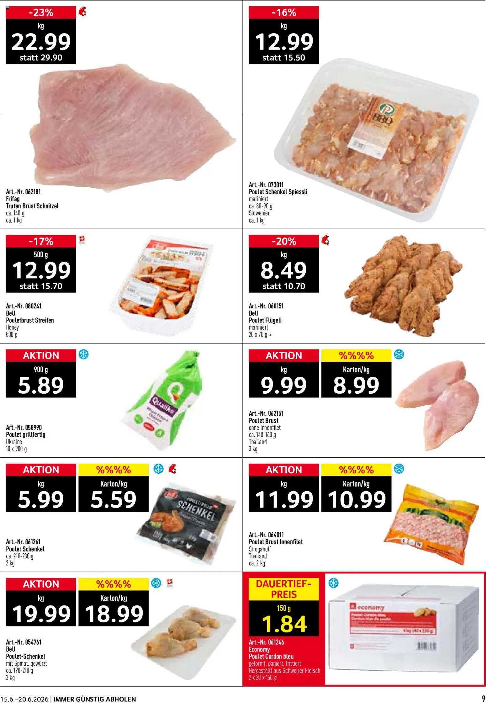 Prodega aktionen – gültig ab 15.06.2026 | Seite: 9 | Produkte: Pouletbrust