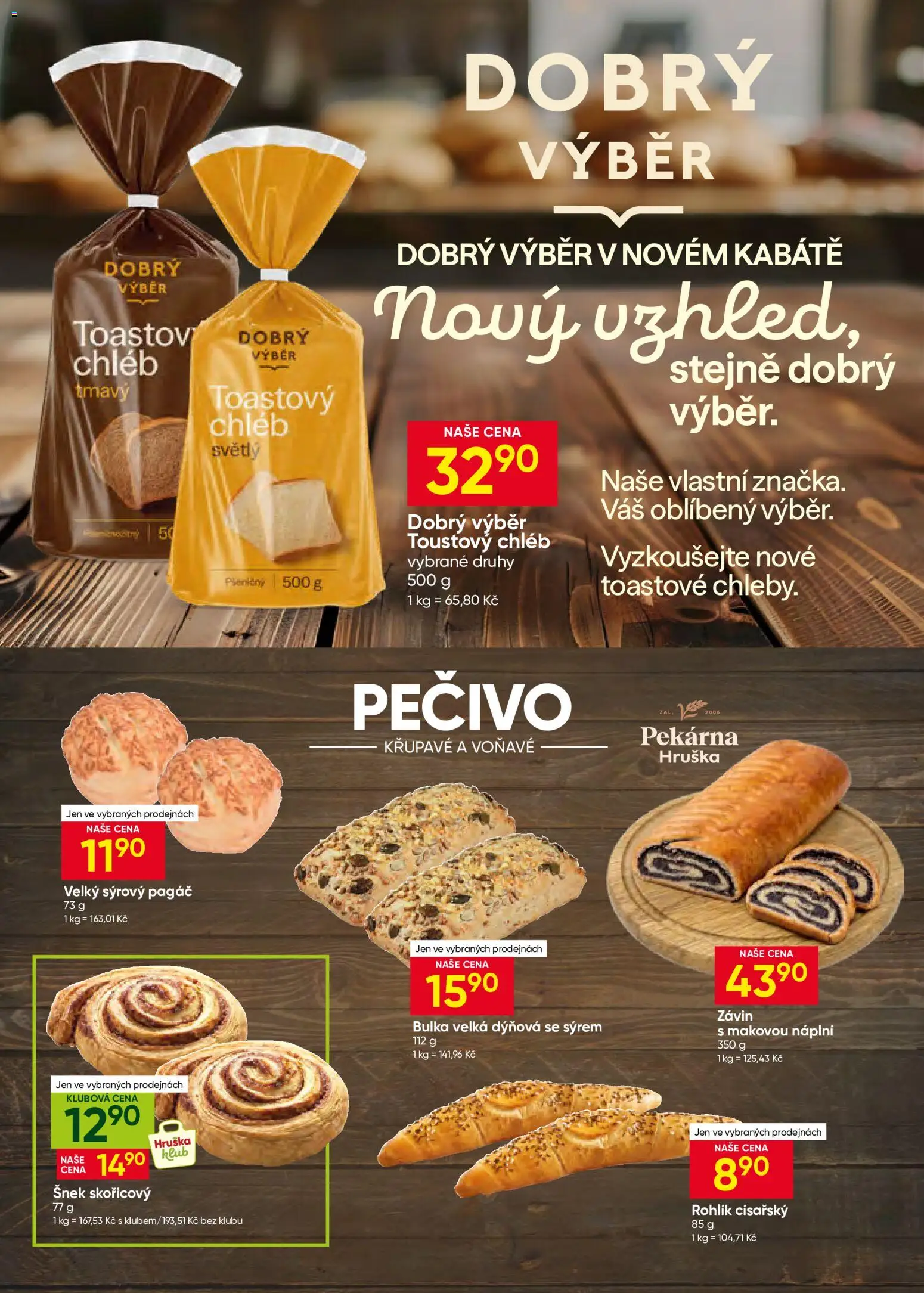 Hruška leták od 07.10.2026 | Strana: 4 | Produkty: Rohlík, Pekárna, Toustový chléb, Pagáč
