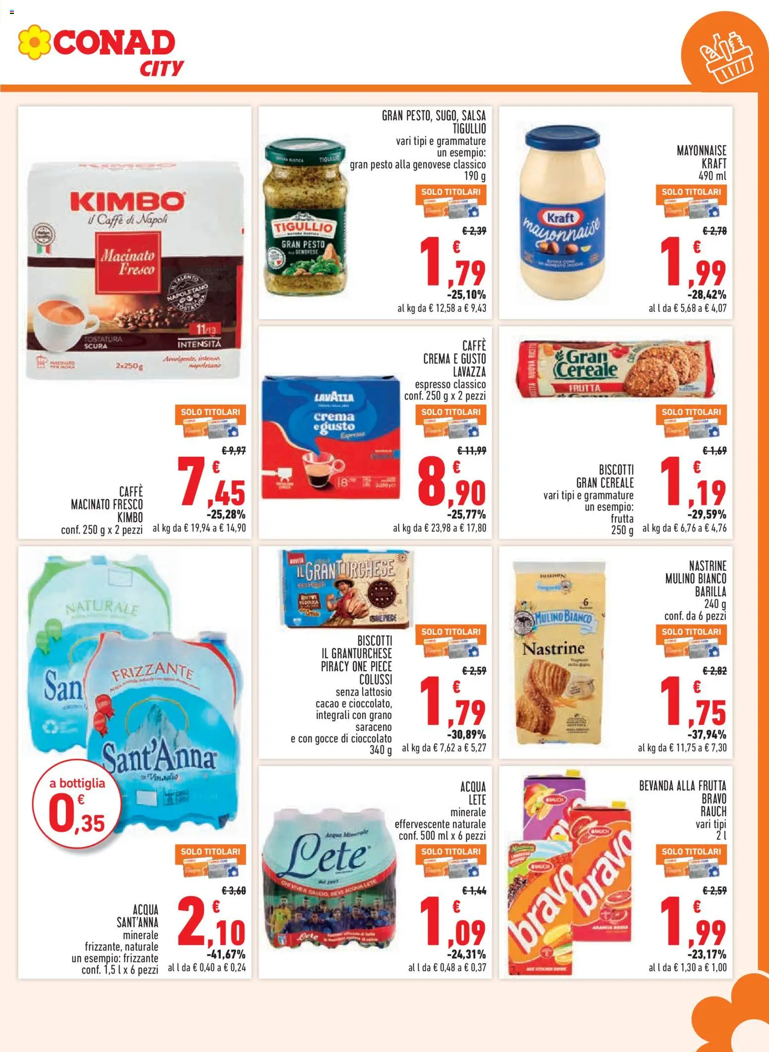 Volantino Conad del 29/07/2026 | Pagina: 11 | Prodotti: Crema, Cioccolato, Bottiglia, Macinato