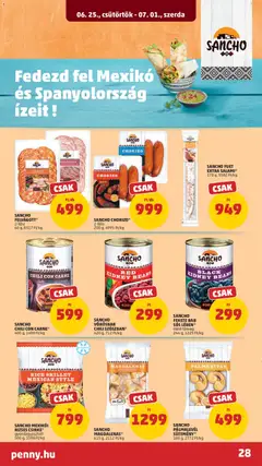 SANCHO CHILI CON CARNE*, 400 g - amely érvényes a következő dátumtól: 2026.06.25. | Oldal: 28 | Termékek: Chili, Chili con carne, Töltő, Felvágott